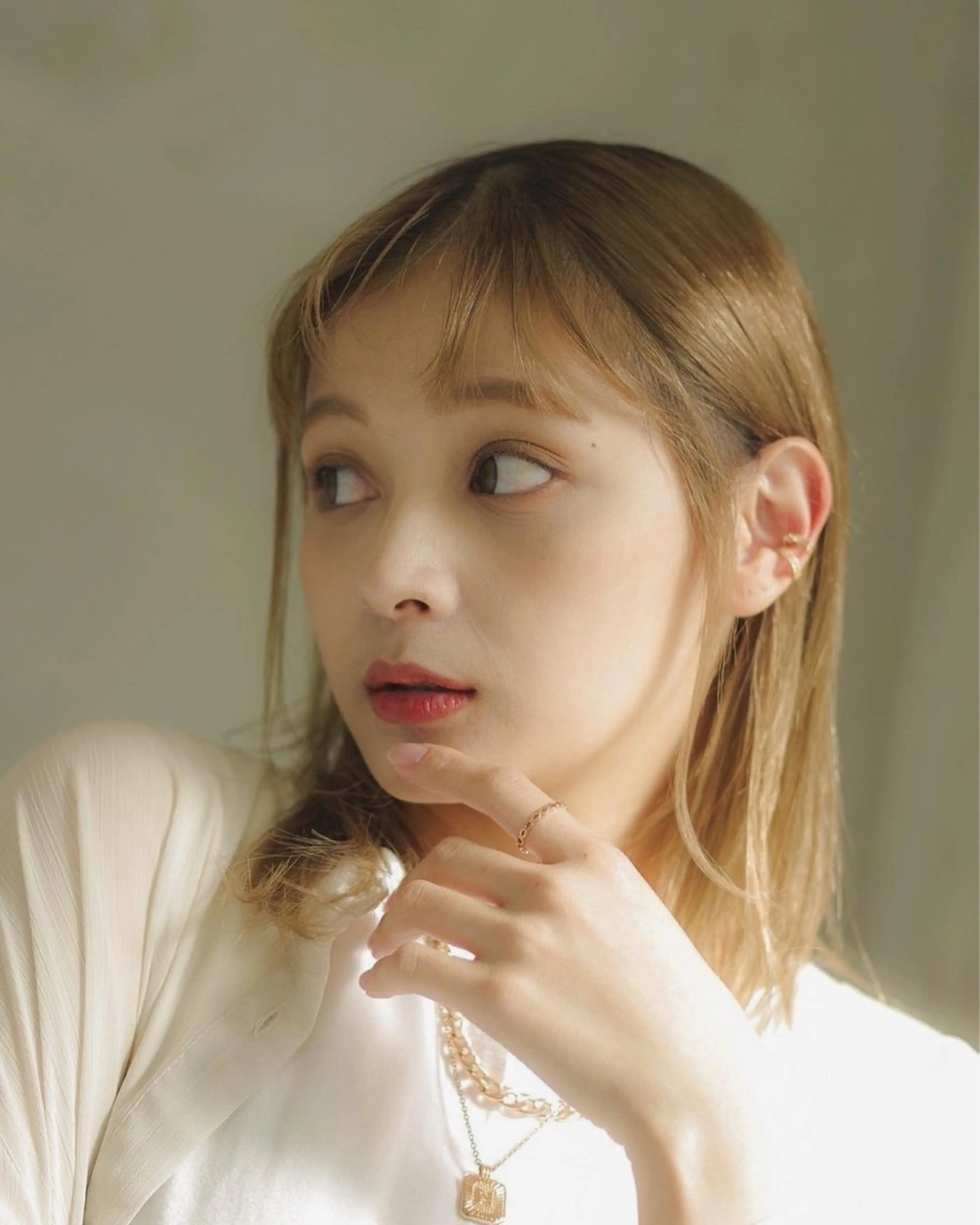 ミディアム カラー 💙Sayaka／ NE/LO💙のヘアスタイル