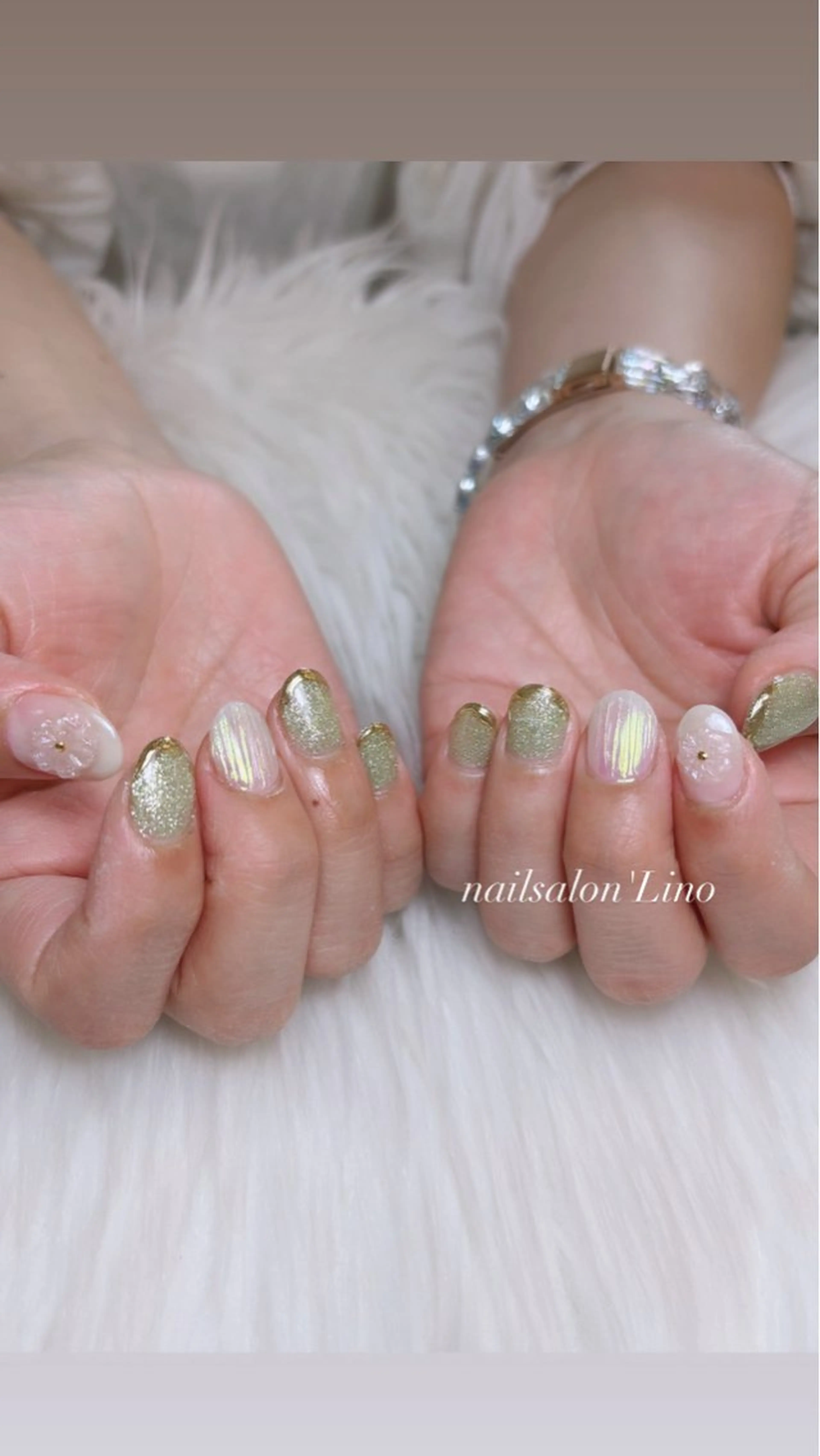 ネイル フラワーネイル グリーン 春ネイル Lino𓂃⟡.· Chizuruのネイルデザイン