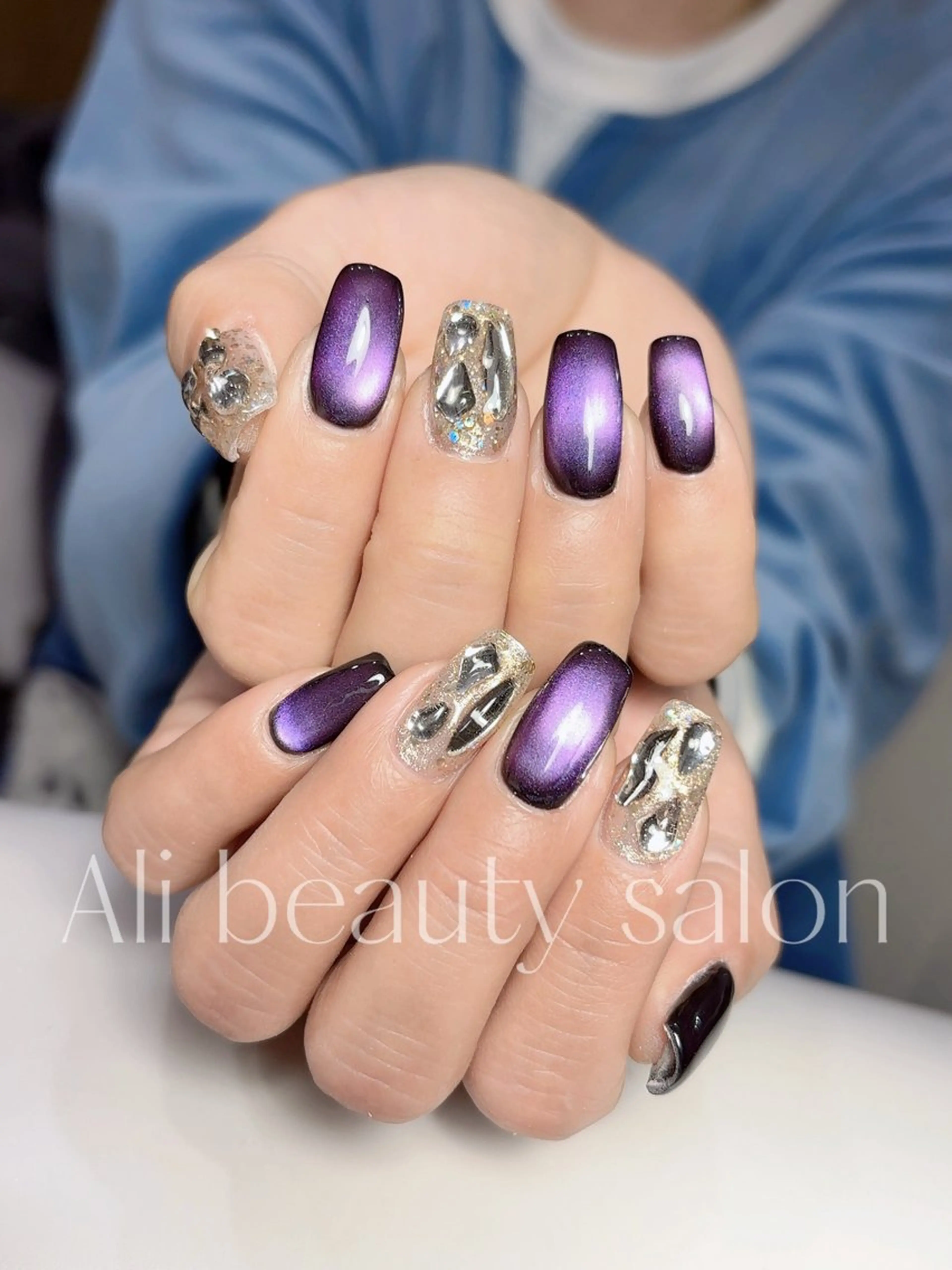 ネイル マグネットネイル 持ち込み ハンドネイル Ali 新小岩 ネイル専門のネイルデザイン