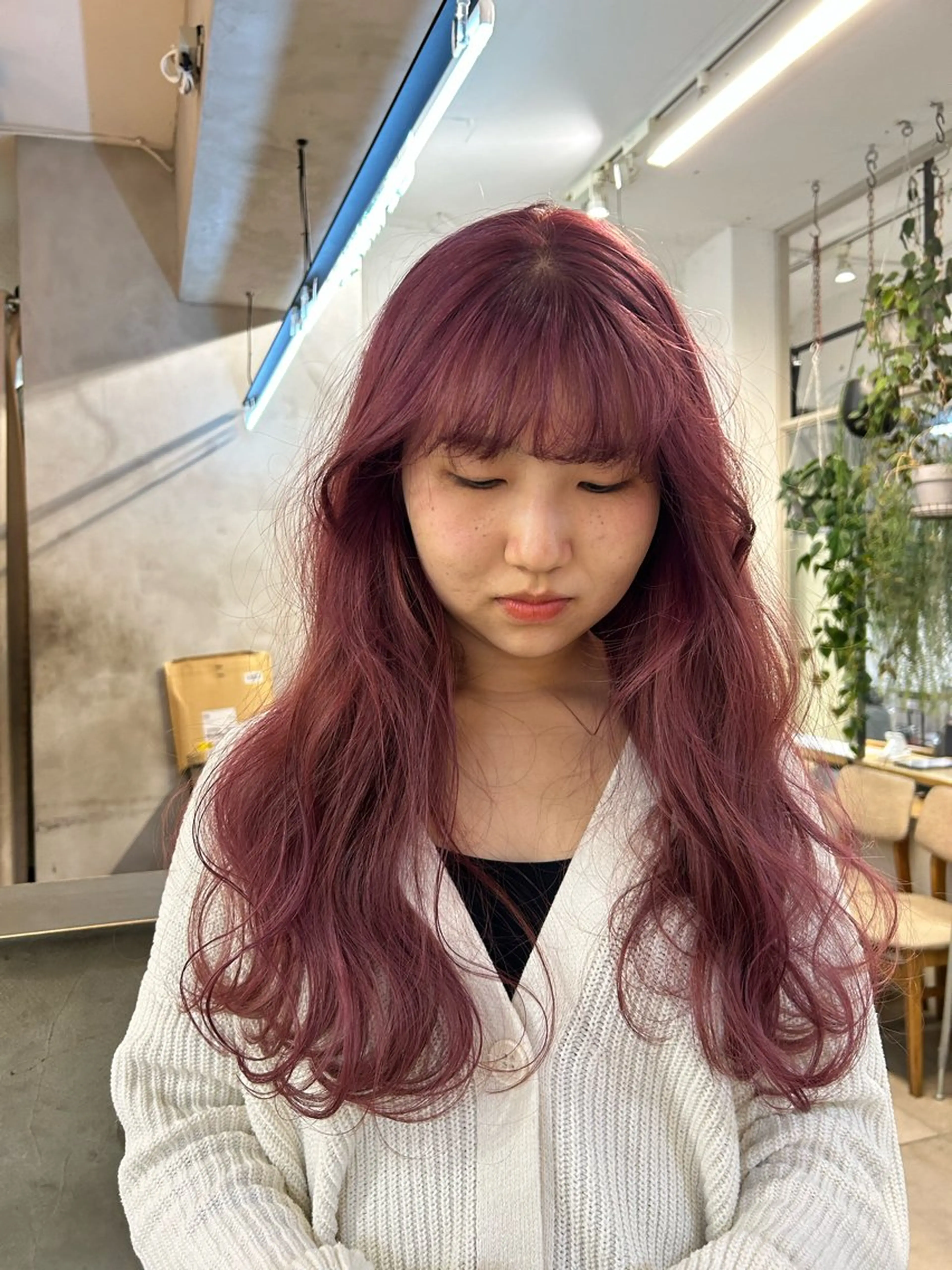 ロング カラー ヘアカラー トリートメント じゅわっと暖色カラー 🍊Moemiのヘアスタイル