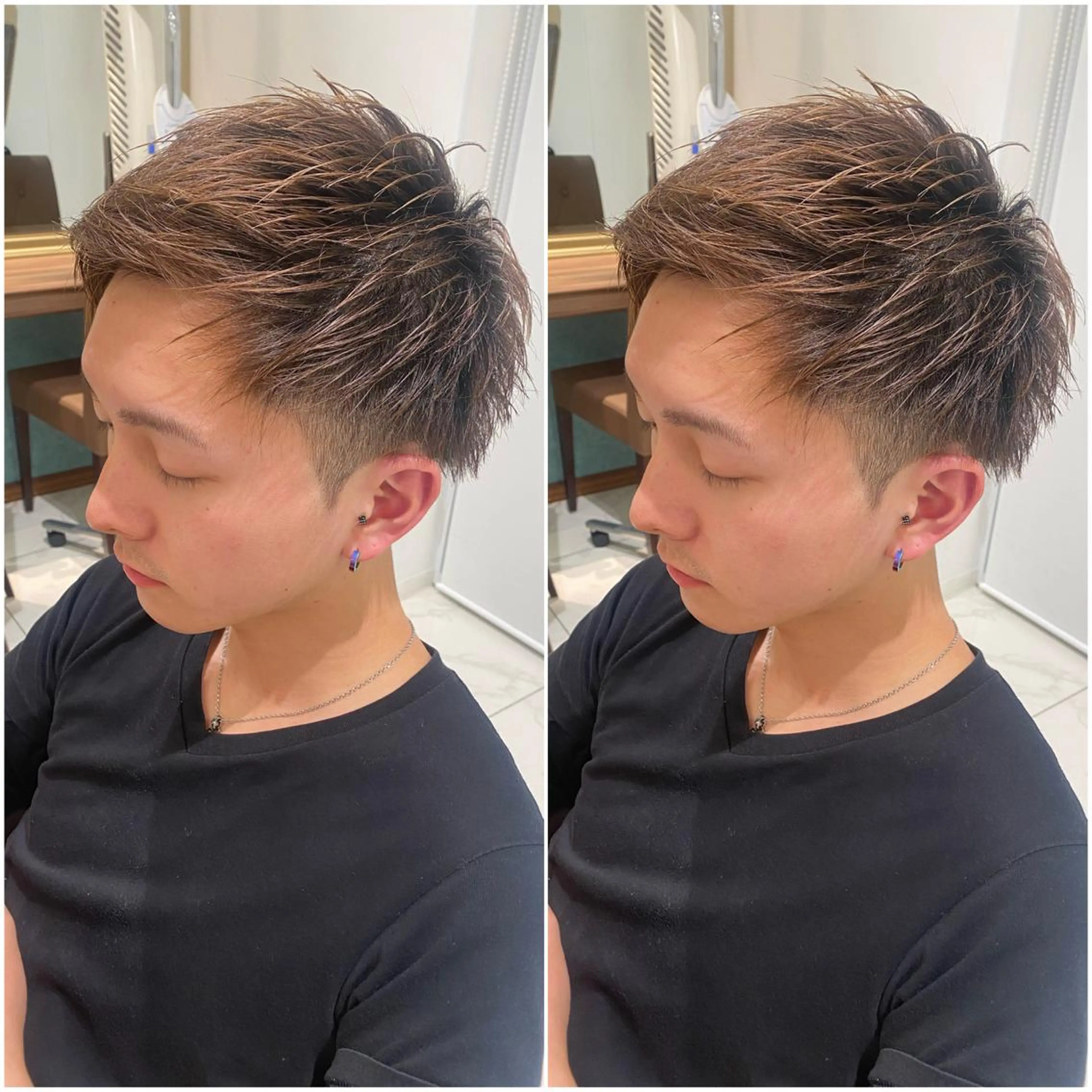 ショート メンズ 全席個室　暖色カラー Zina松園優香🌸のヘアスタイル