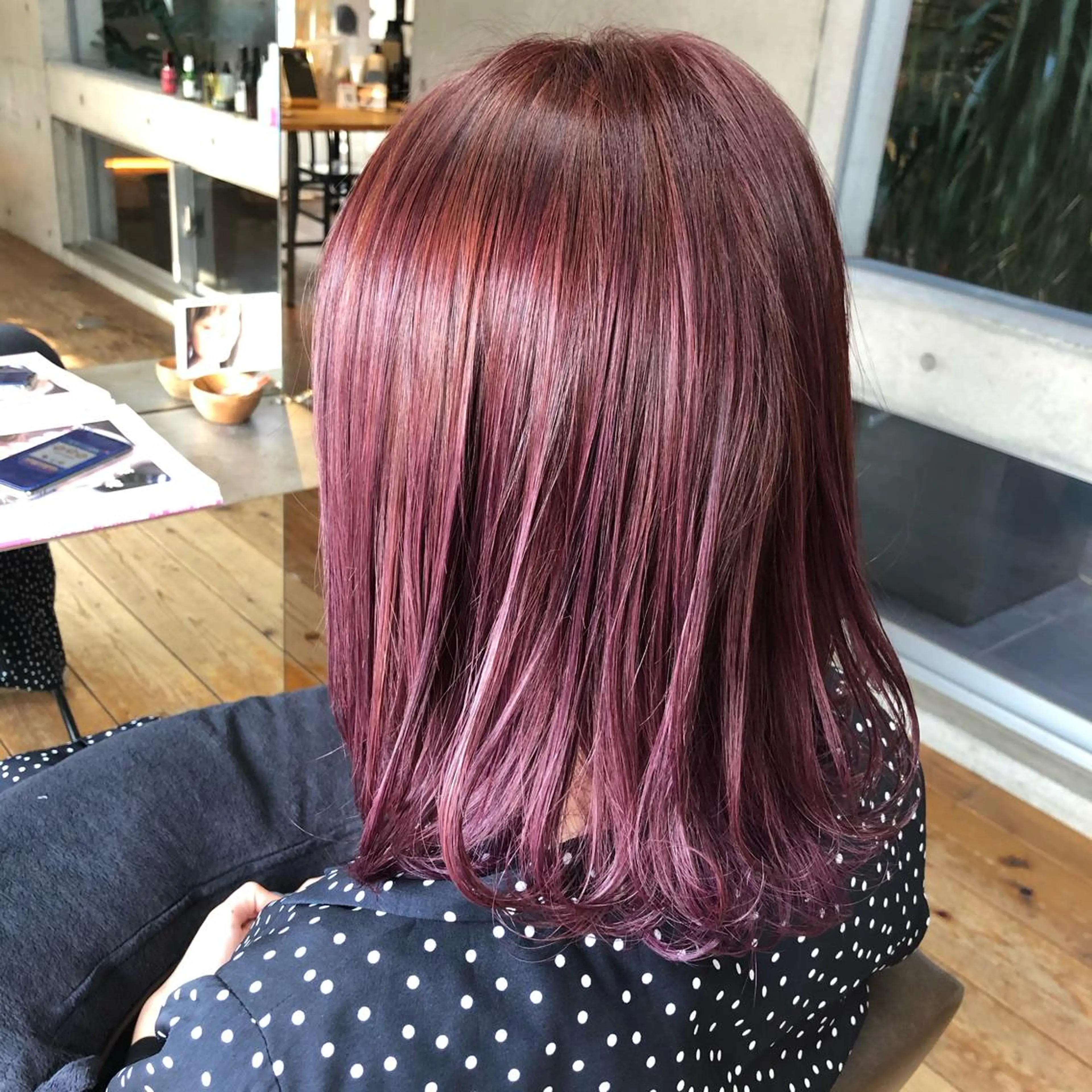 ミディアム カラー nagisa /縮毛矯正のヘアスタイル