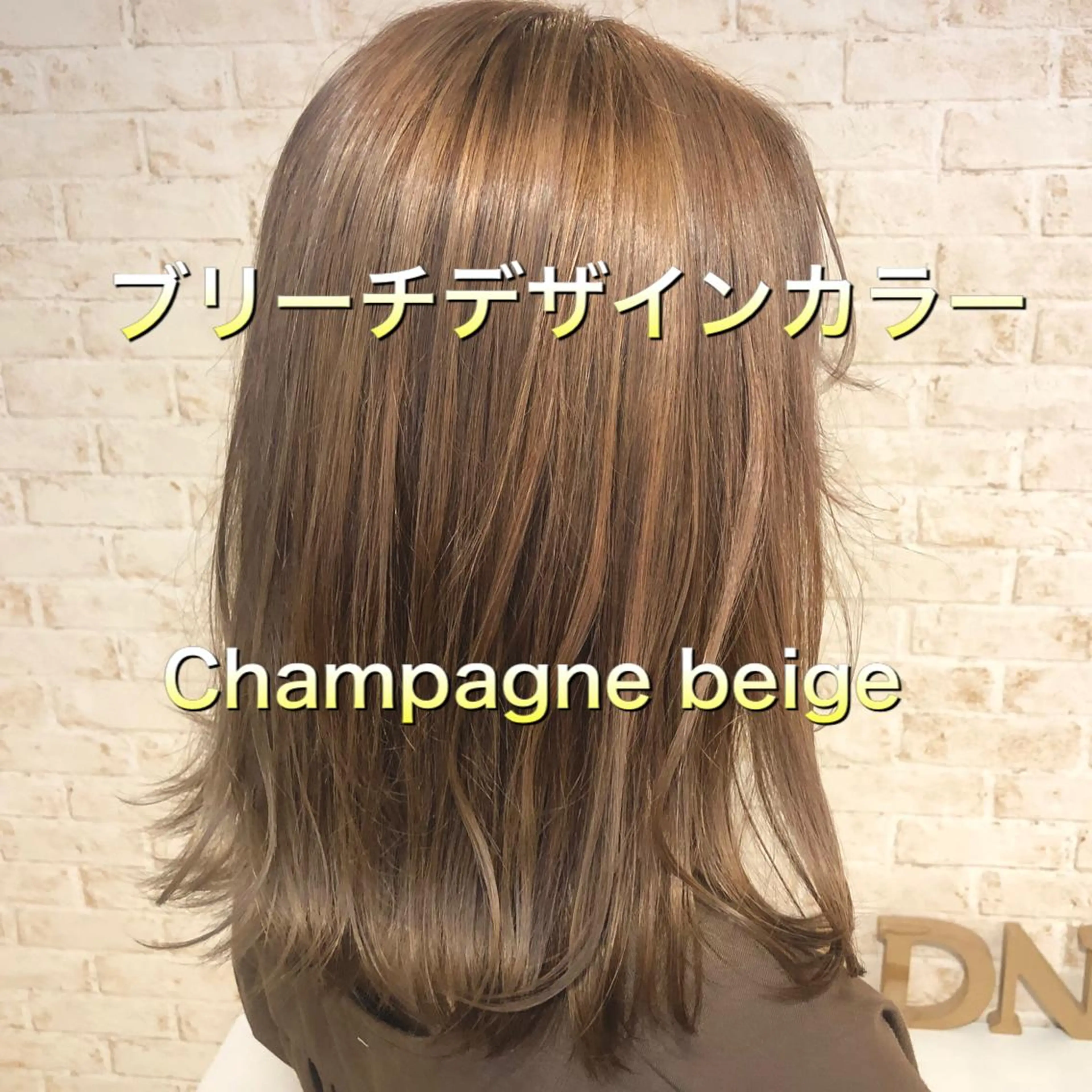 ミディアム カラー ベージュカラー ブリーチ ダブルカラー グレージュ ミルクティーベージュ 個室サロンLOUIMADNA栄店所属・髪質改善美容師 個室サロン白金厚哉のヘアスタイル