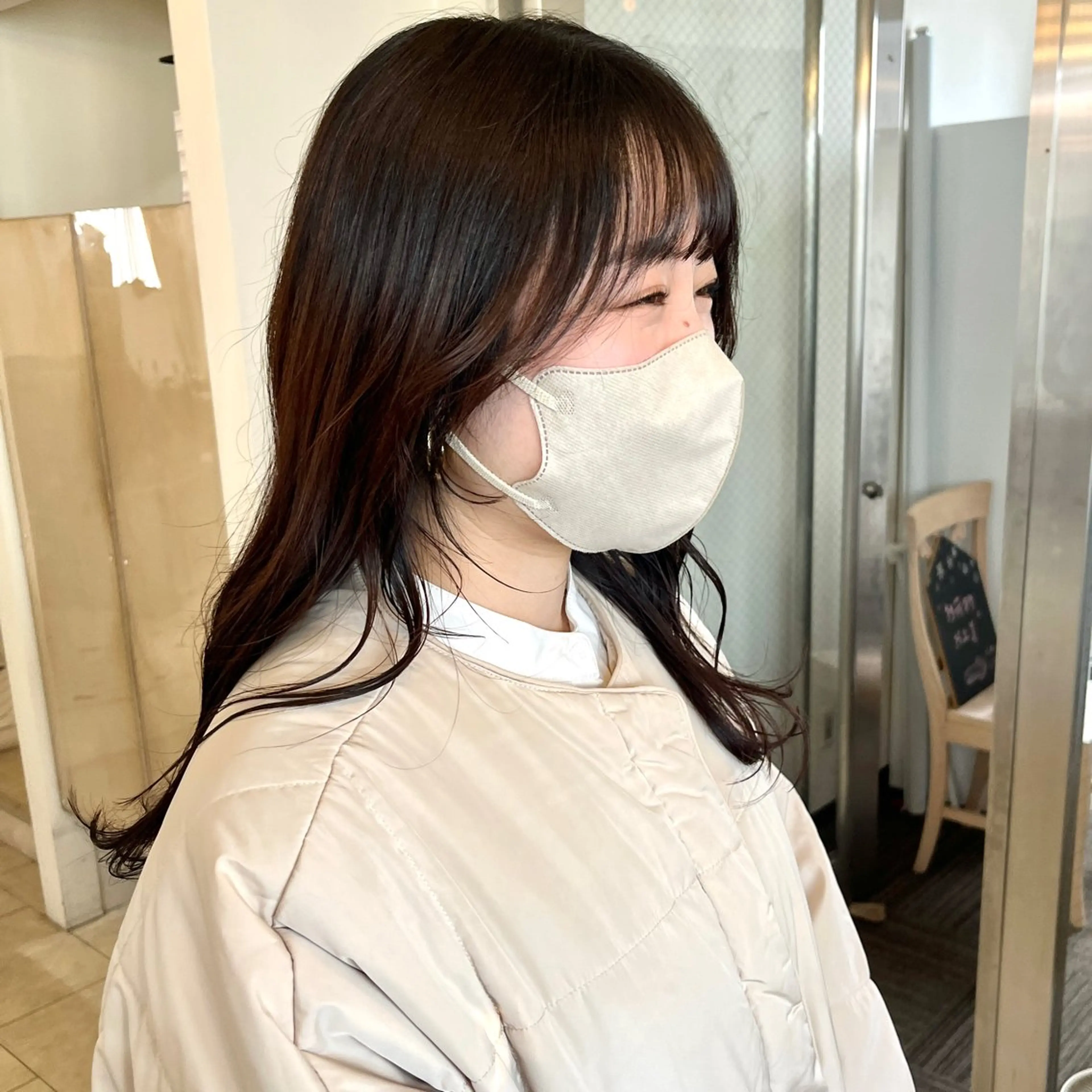 【女性限定シャンプー無しmenu💡】　　　　　　　　　　　　　　　全体メンテナンスカット＋コテ巻き仕上げ💐の写真