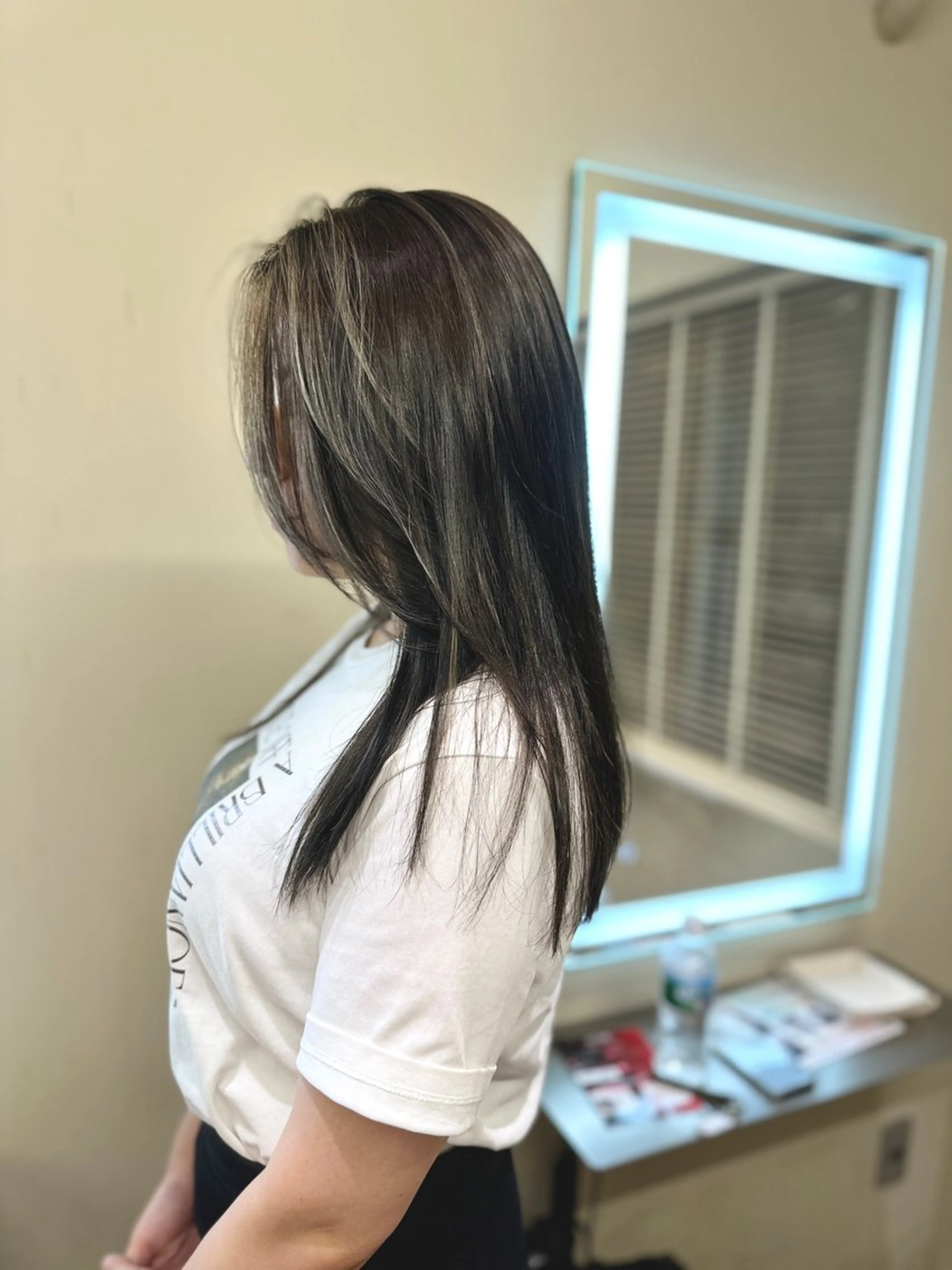 ロング カラー アディクシーカラー バレイヤージュ ブリーチ デザインカラー ダブルカラー カット ヘアカラー トリートメント opus 店長大和 レイヤー/赤み消しのヘアスタイル