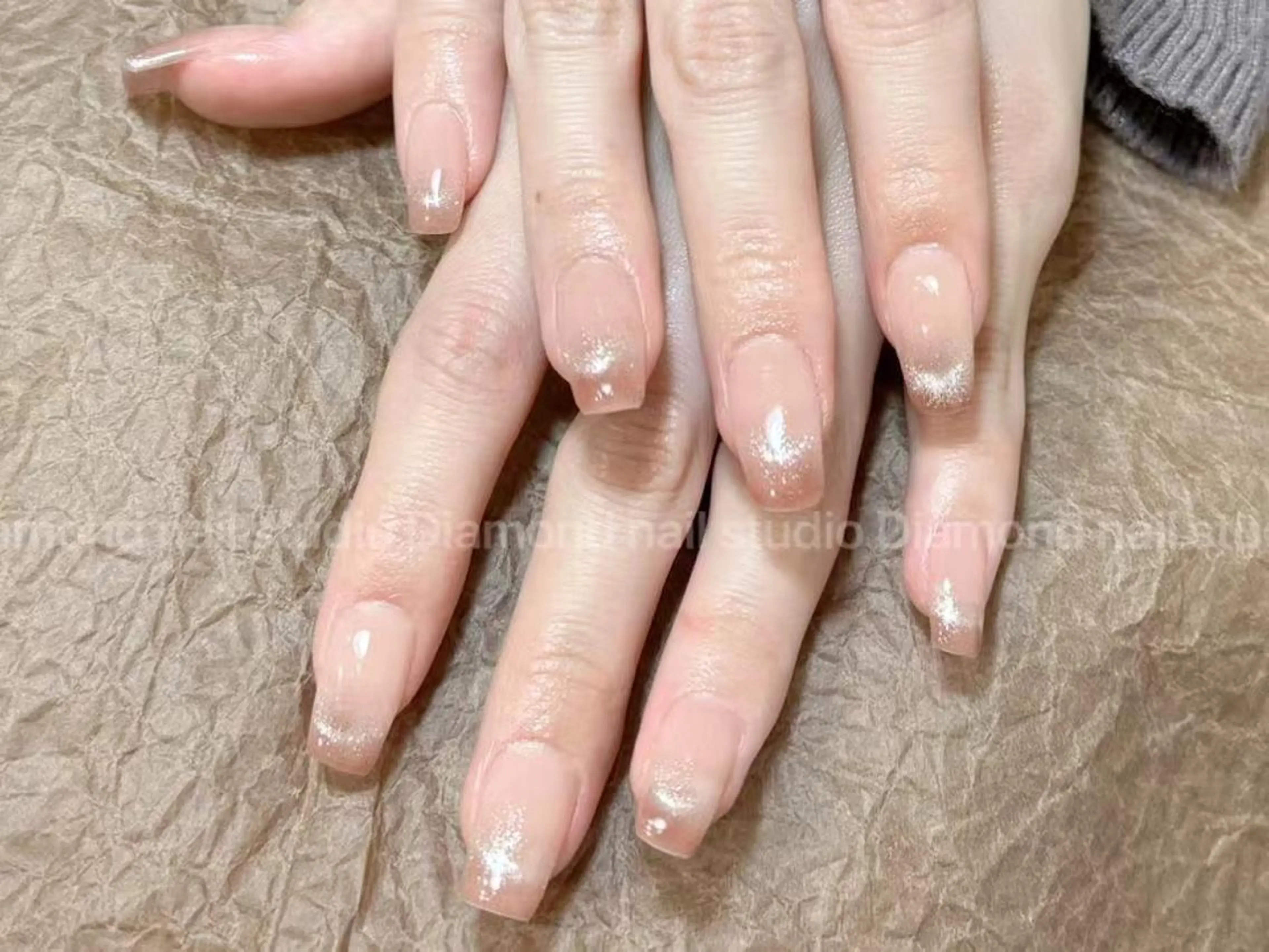 ショート ハンドネイル ハンドケア Diamond 🚢のネイルデザイン