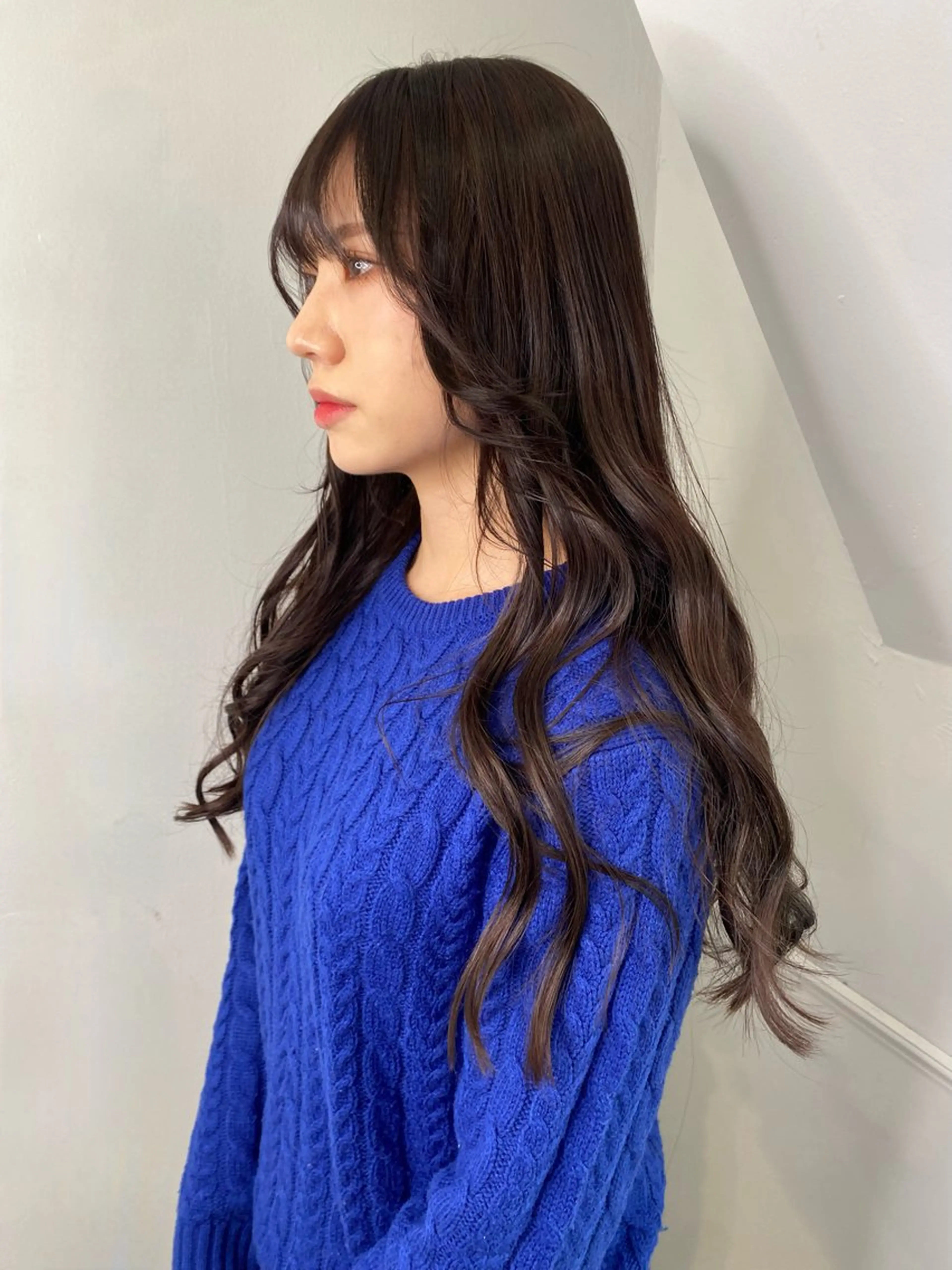 ロング カラー アッシュ アッシュブラウン ブリーチ ブラウンカラー 透明感カラー land所属・透明感カラー/レイヤ ー🌙Honokaのヘアスタイル