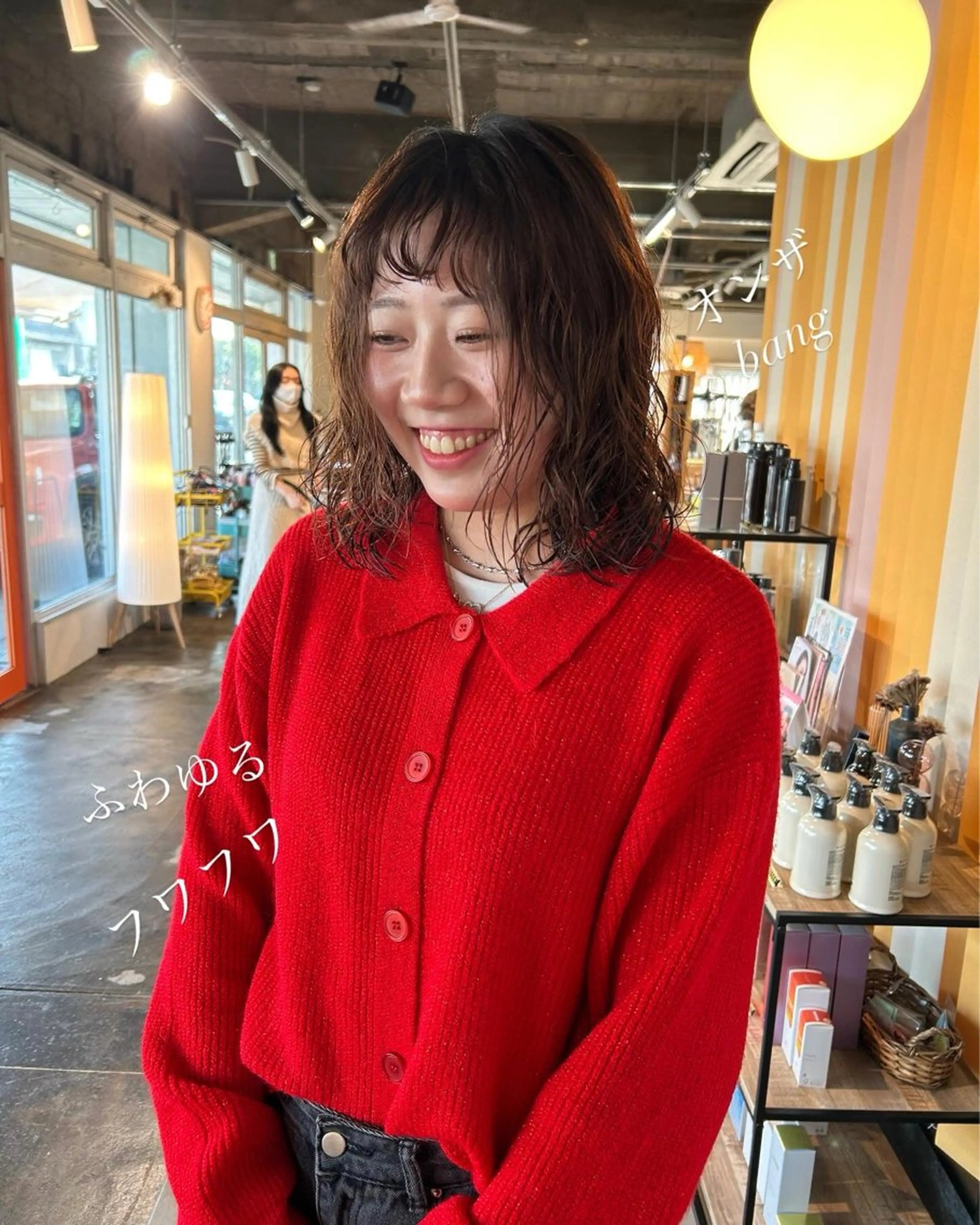 ミディアム パーマ shiho/レイヤー /透明感カラーのヘアスタイル