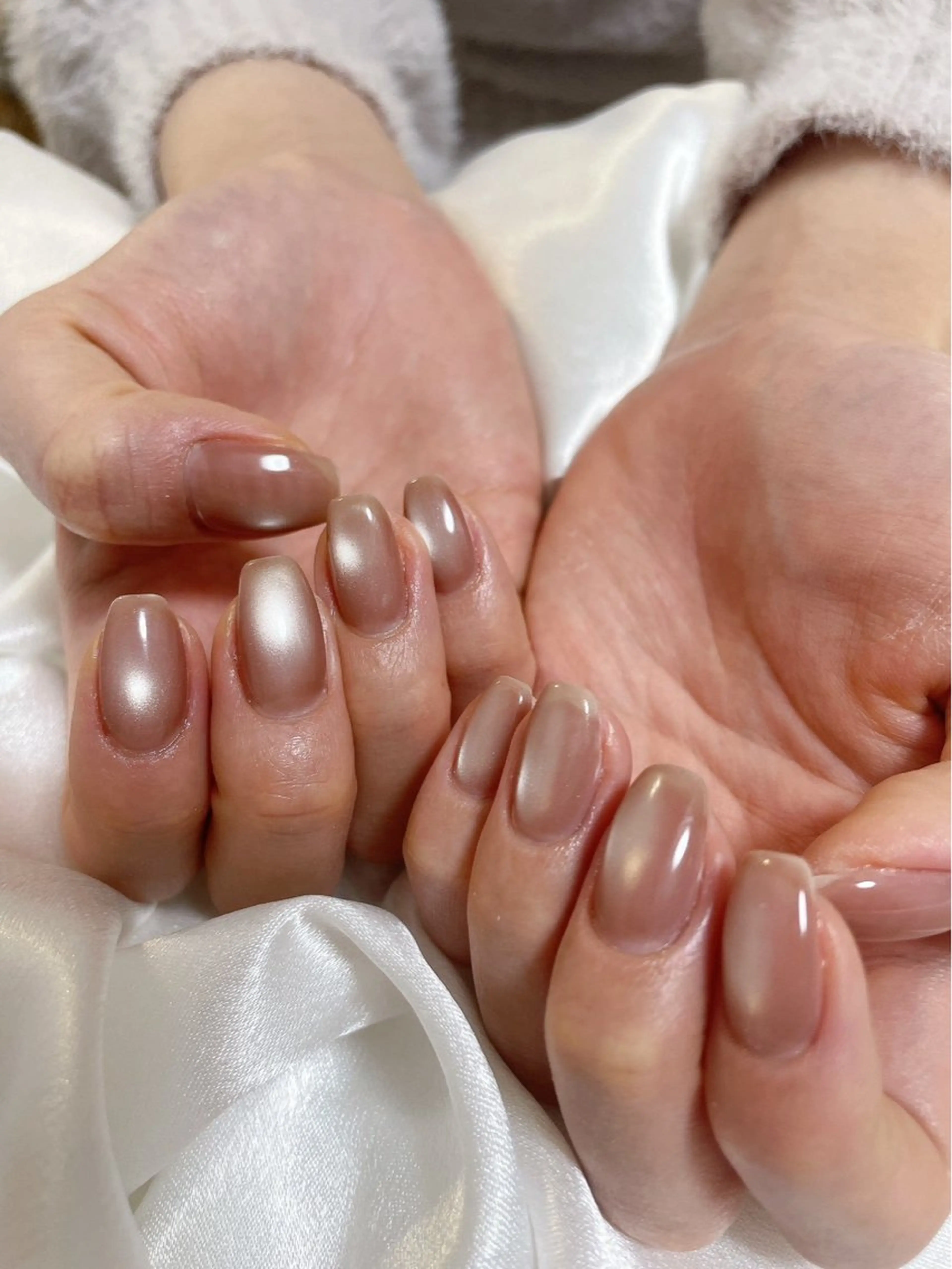 ネイル オーロラネイル 桜ネイル フラワーネイル フットネイル フレンチネイル ハンドネイル kikinail 溝の口のネイルデザイン