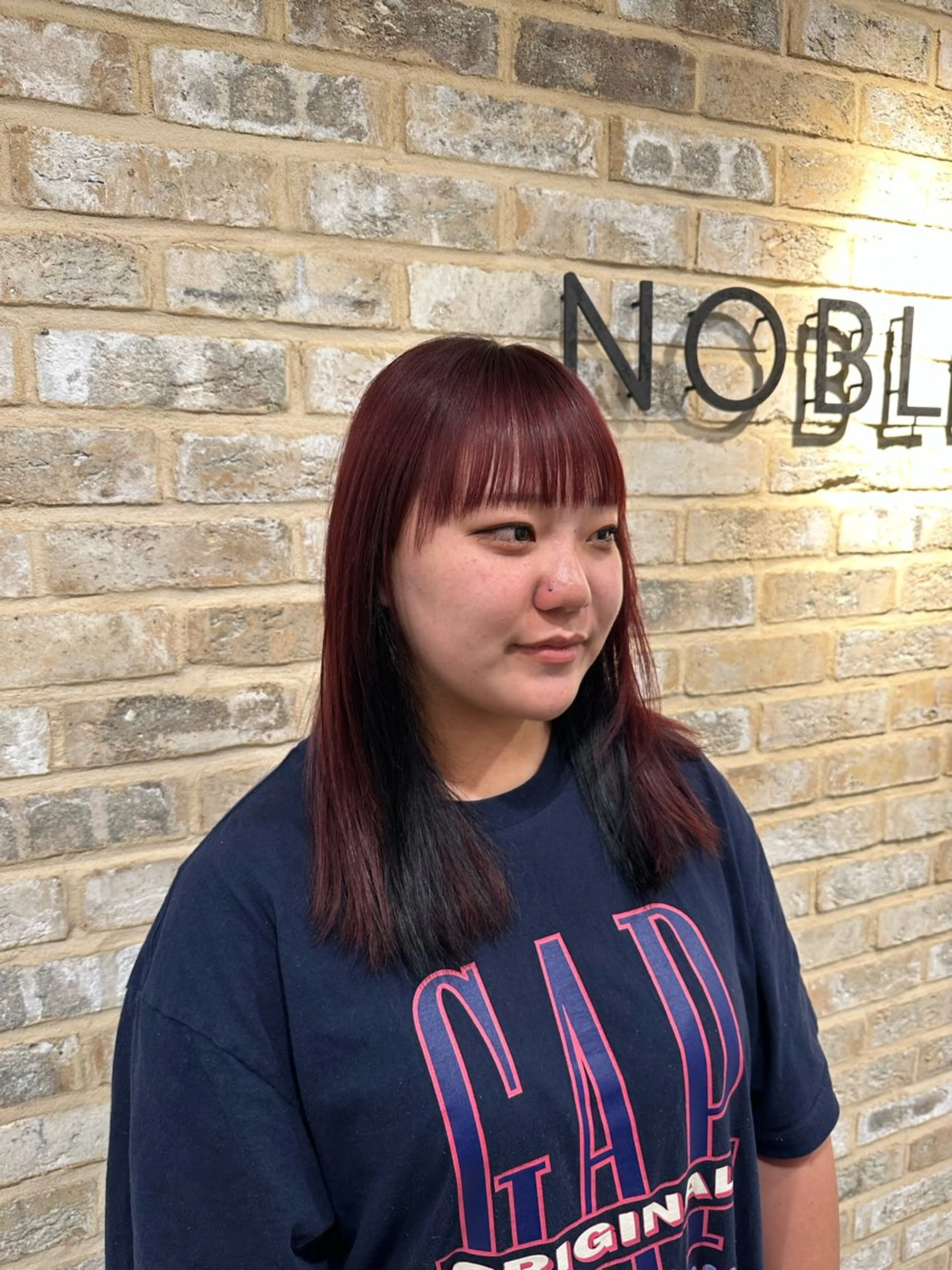 カラー レッドカラー sau.所属・kano🌈 ボブ/レイヤーのヘアスタイル