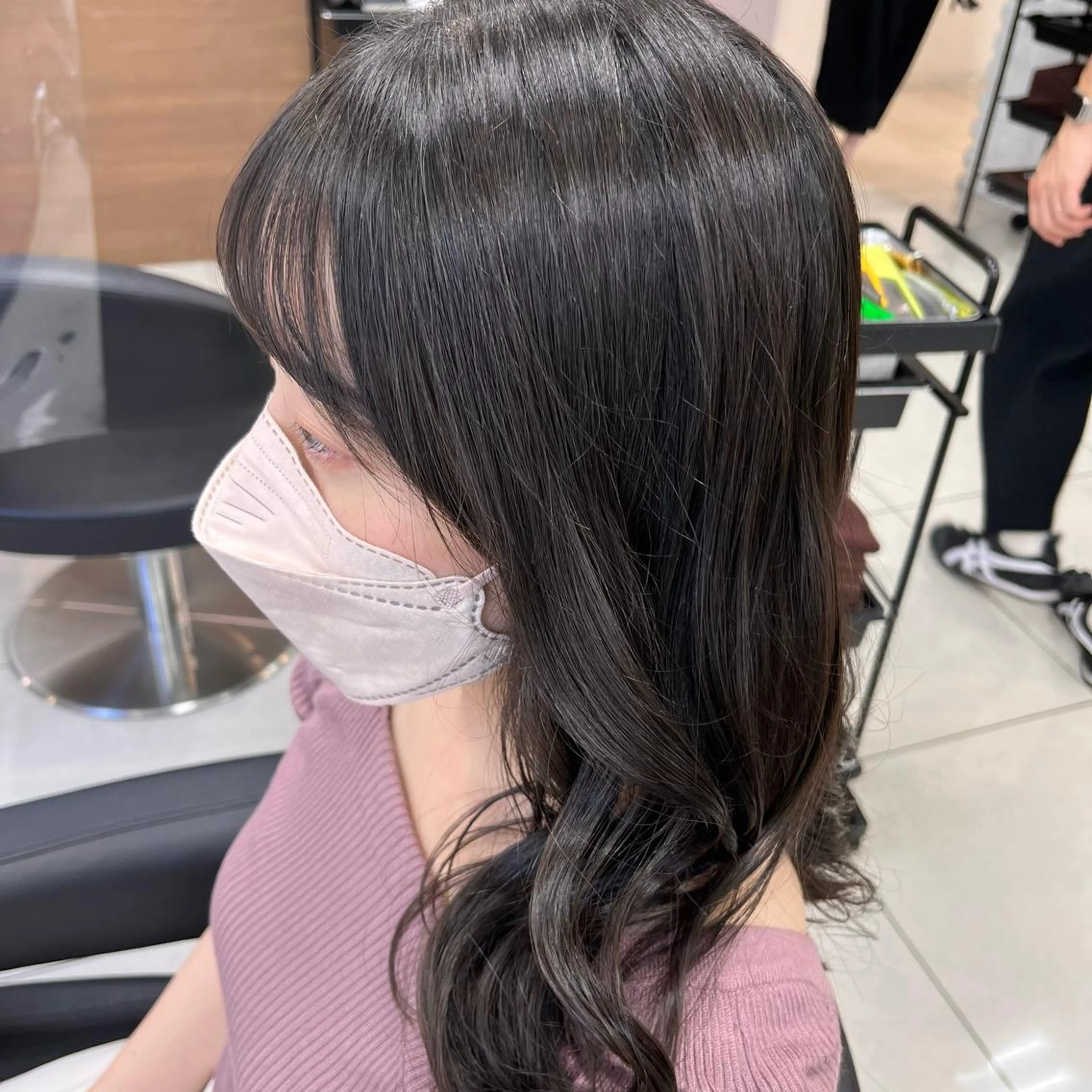 セミロング 顔周りカット 似合わせカット カット 【センターパート/ マッシュ】ryokaのヘアスタイル