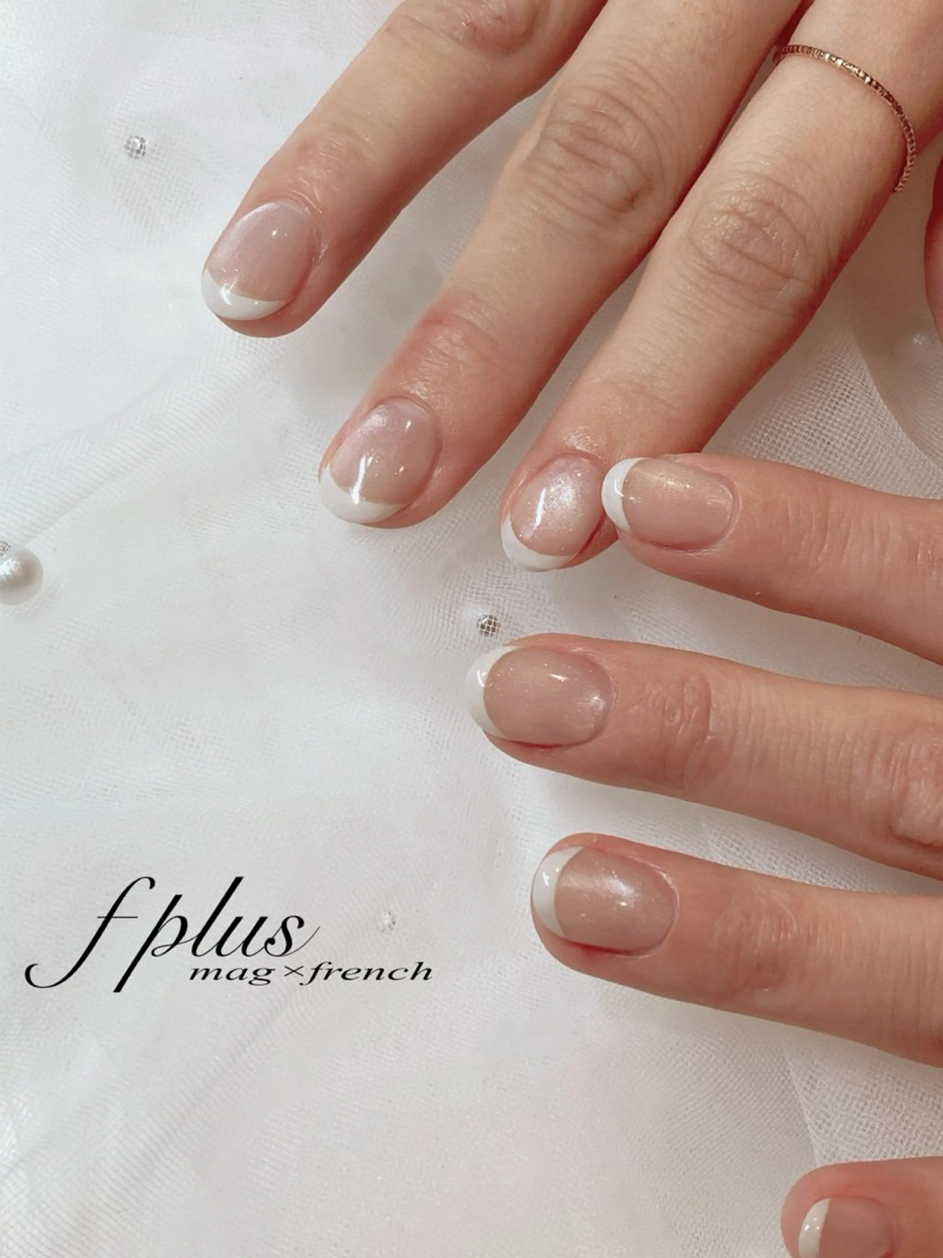 ネイル フレンチネイル マグネットネイル 自爪を傷めない 🌷かなこ🌷のネイルデザイン