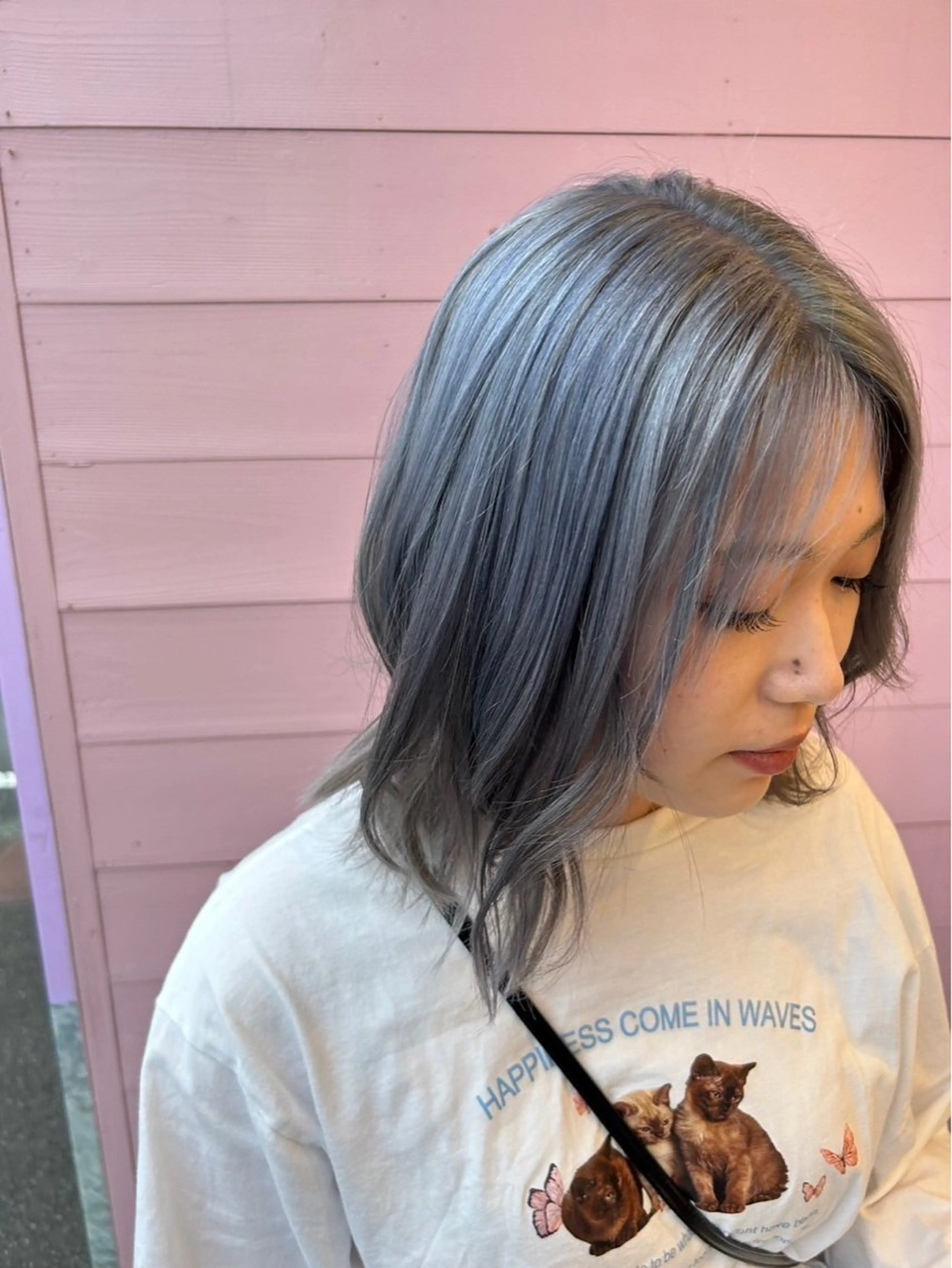 カラー ブルーカラー 🩷愛咲🩷レイヤー /透明感カラーのヘアスタイル