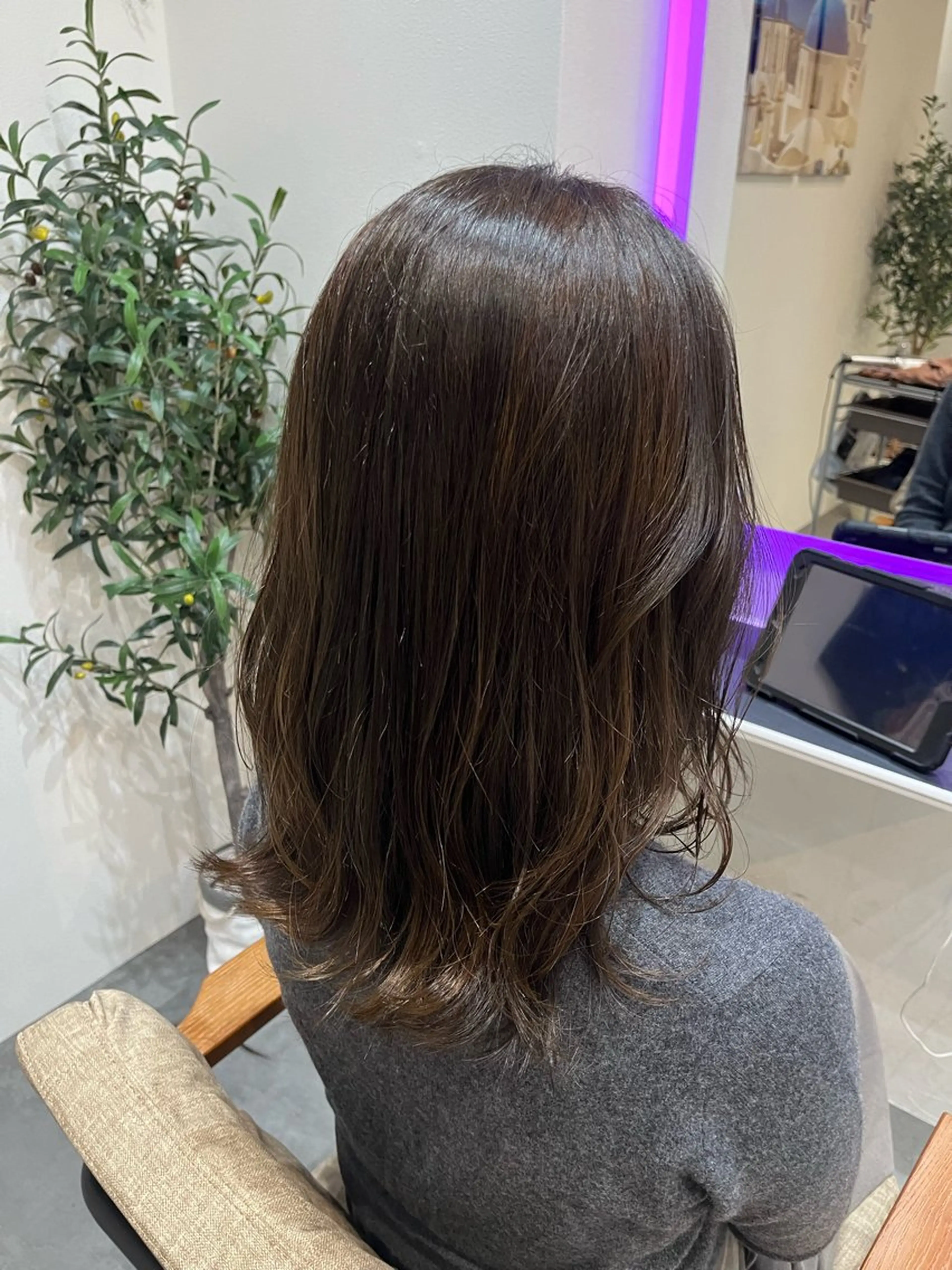 セミロング カラー 藤田 詩織のヘアスタイル