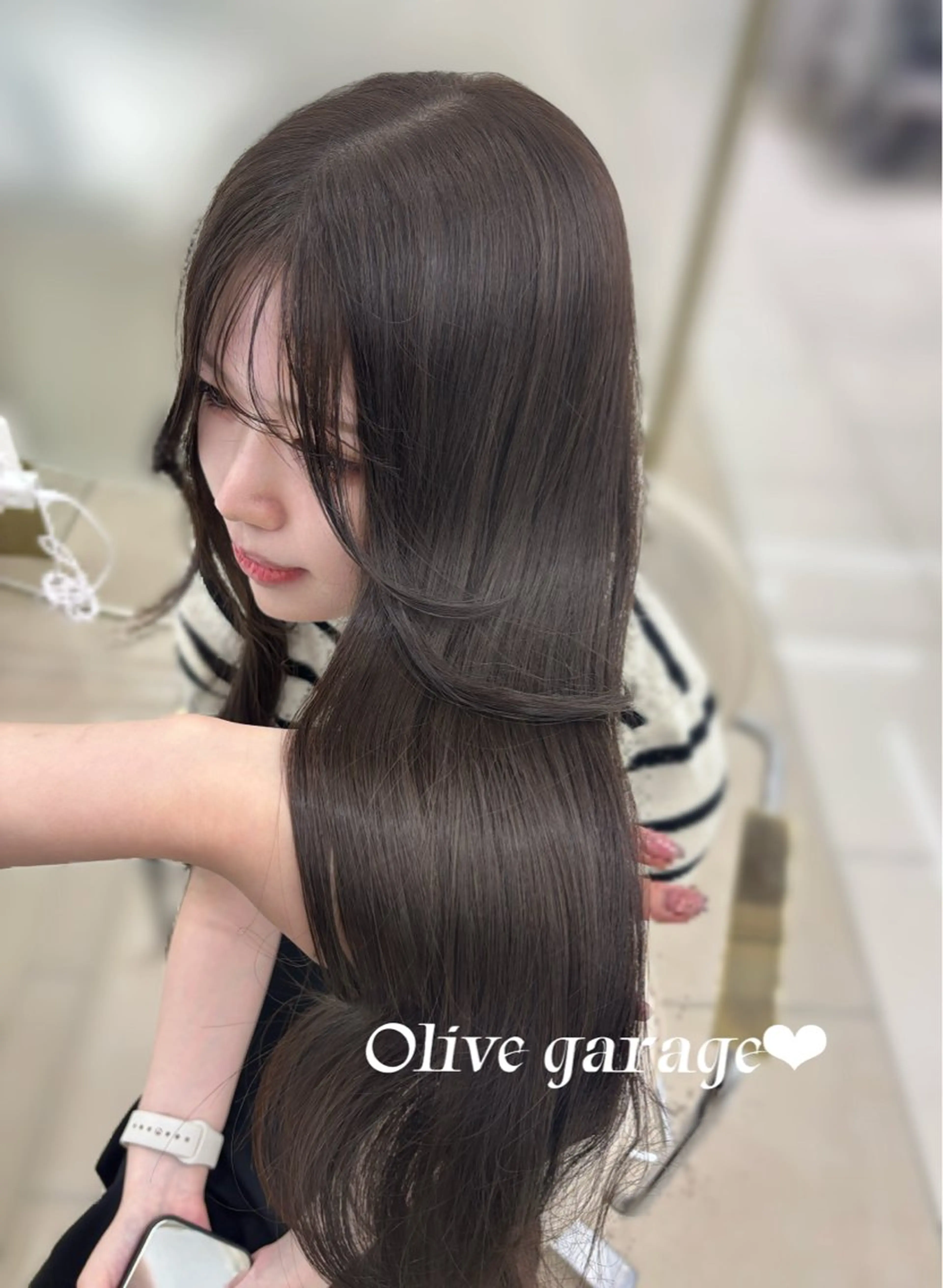 ロング カラー トリートメント さつき/モテガーリー /透明感カラーのヘアスタイル