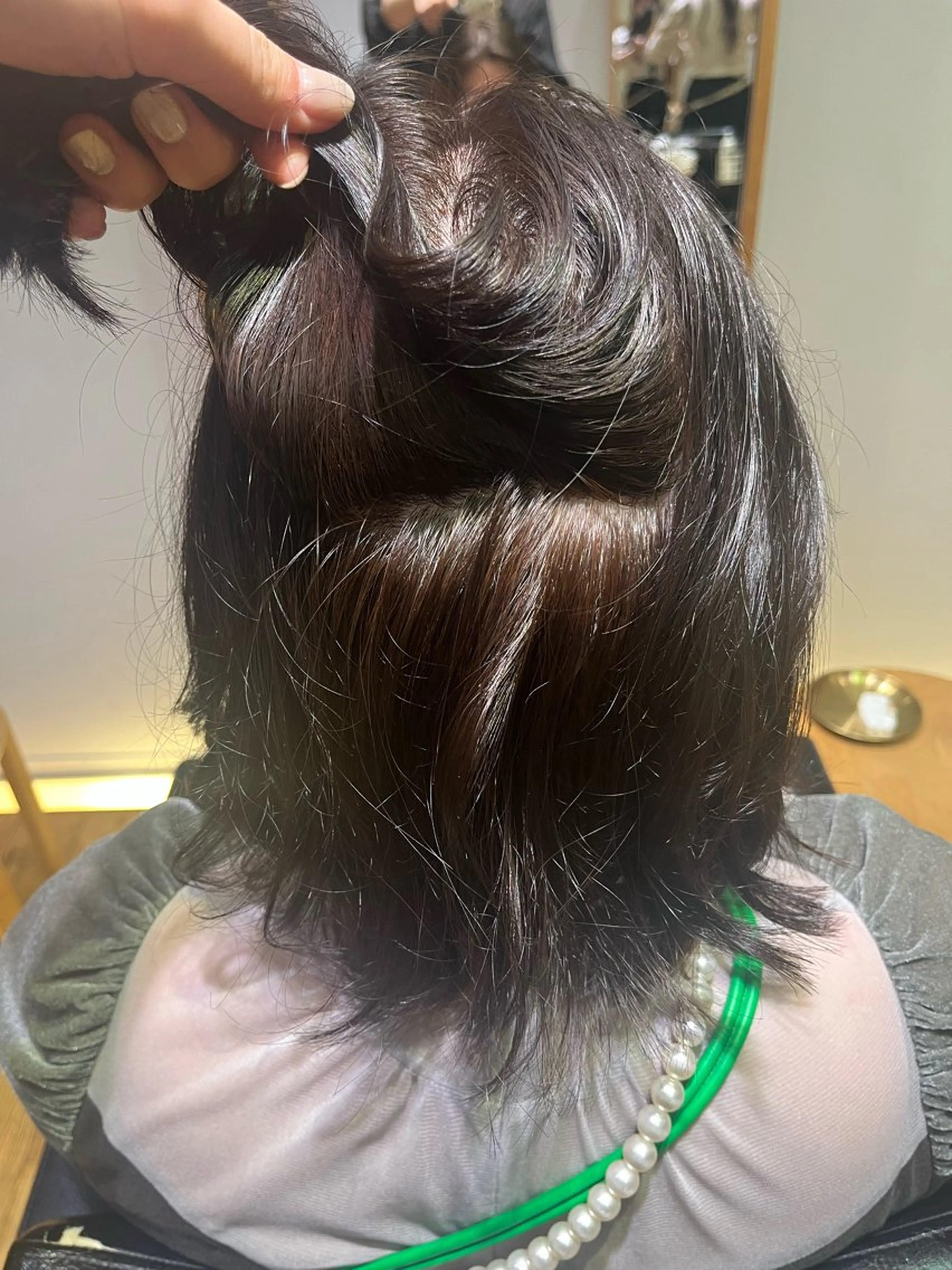 ミディアム カラー 杉田 優月のヘアスタイル