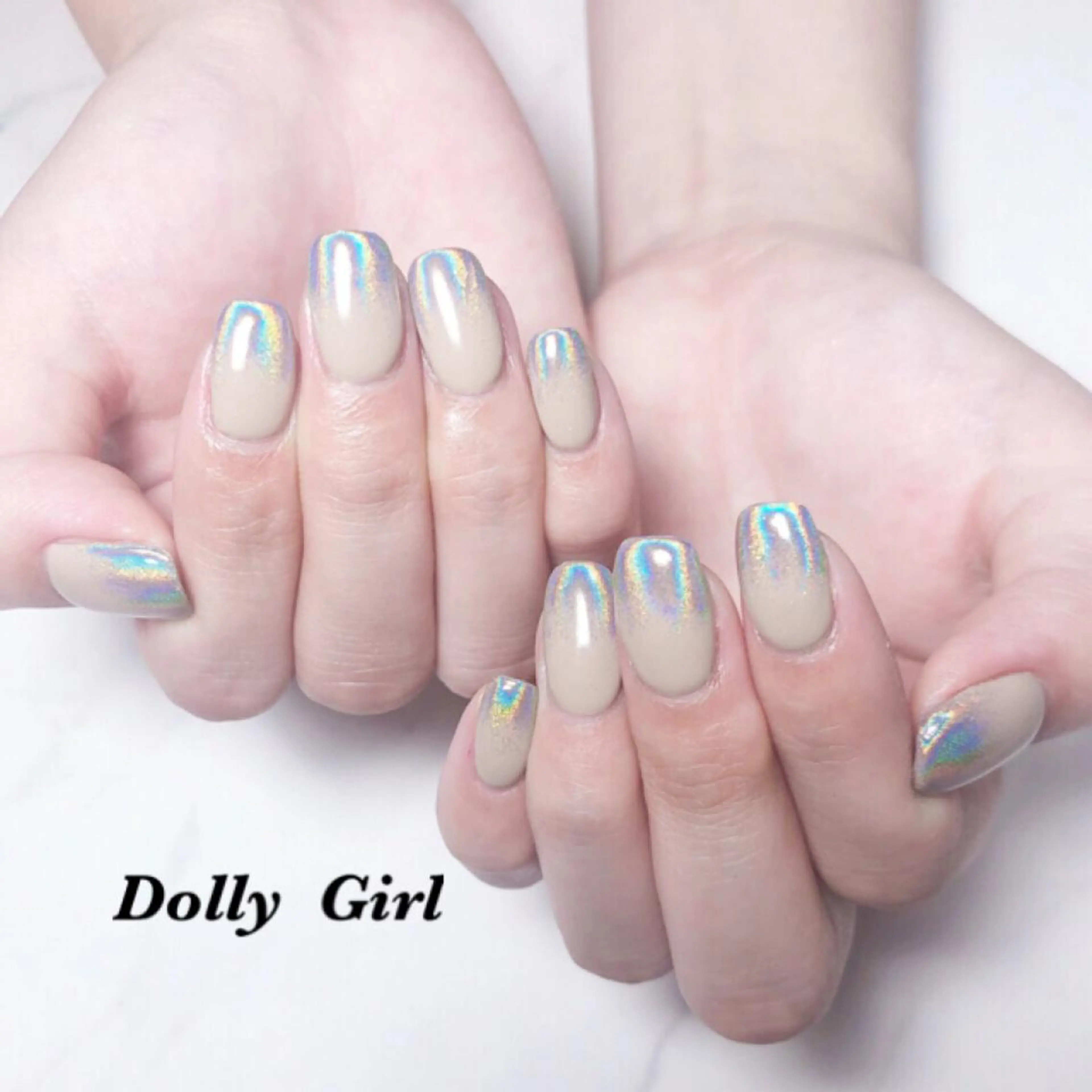 ネイル ミラーネイル 個室ネイルサロンDolly Girl〜ドーリーガール〜所属・DollyGirl KYOKOのネイルデザイン