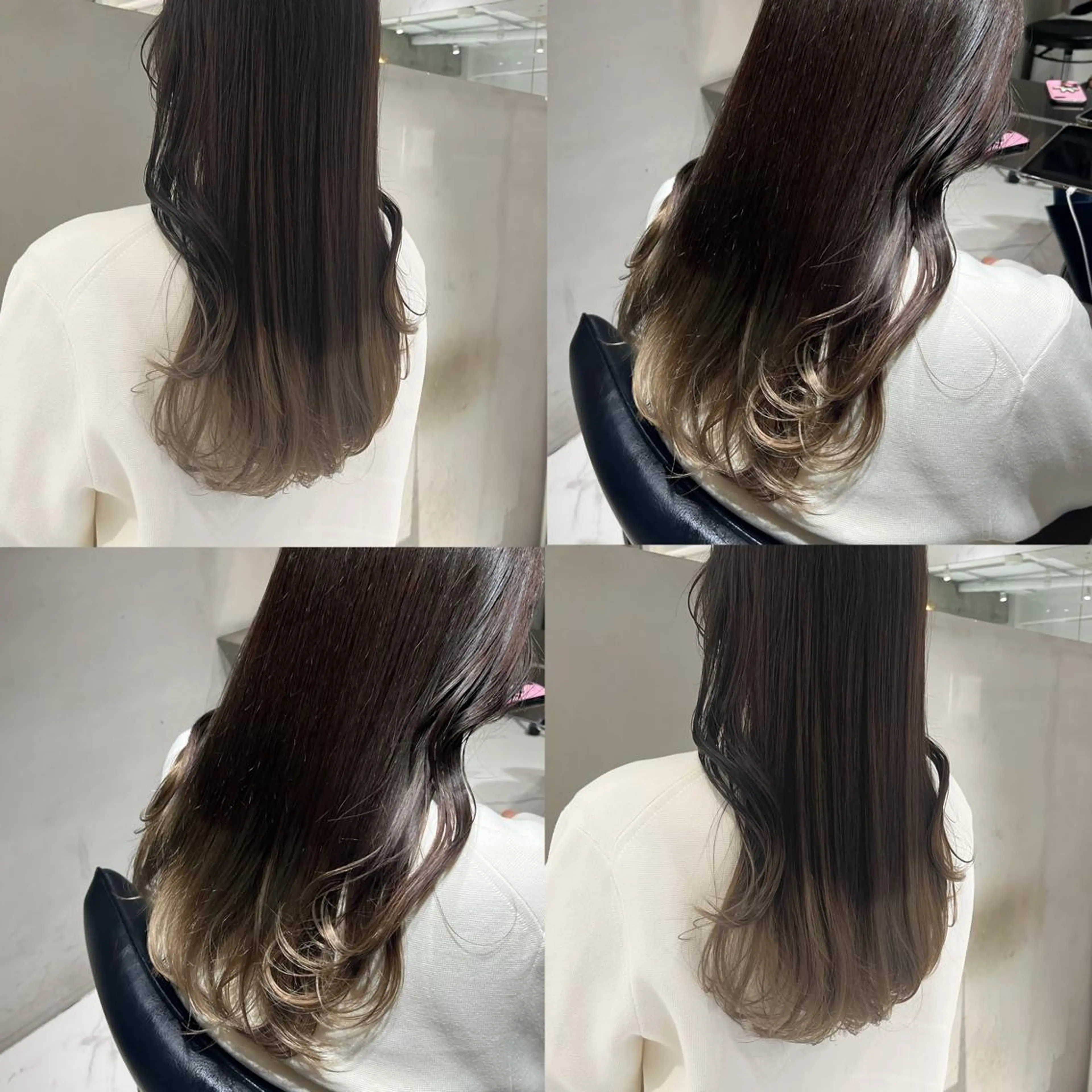 ロング カラー アッシュ ベージュカラー グレージュ ハイトーンカラー カット ヘアカラー トリートメント ヘッドスパ ヘアセット カジュアルを女っぽく 𝗮𝘆𝗮𝗰𝗼のヘアスタイル