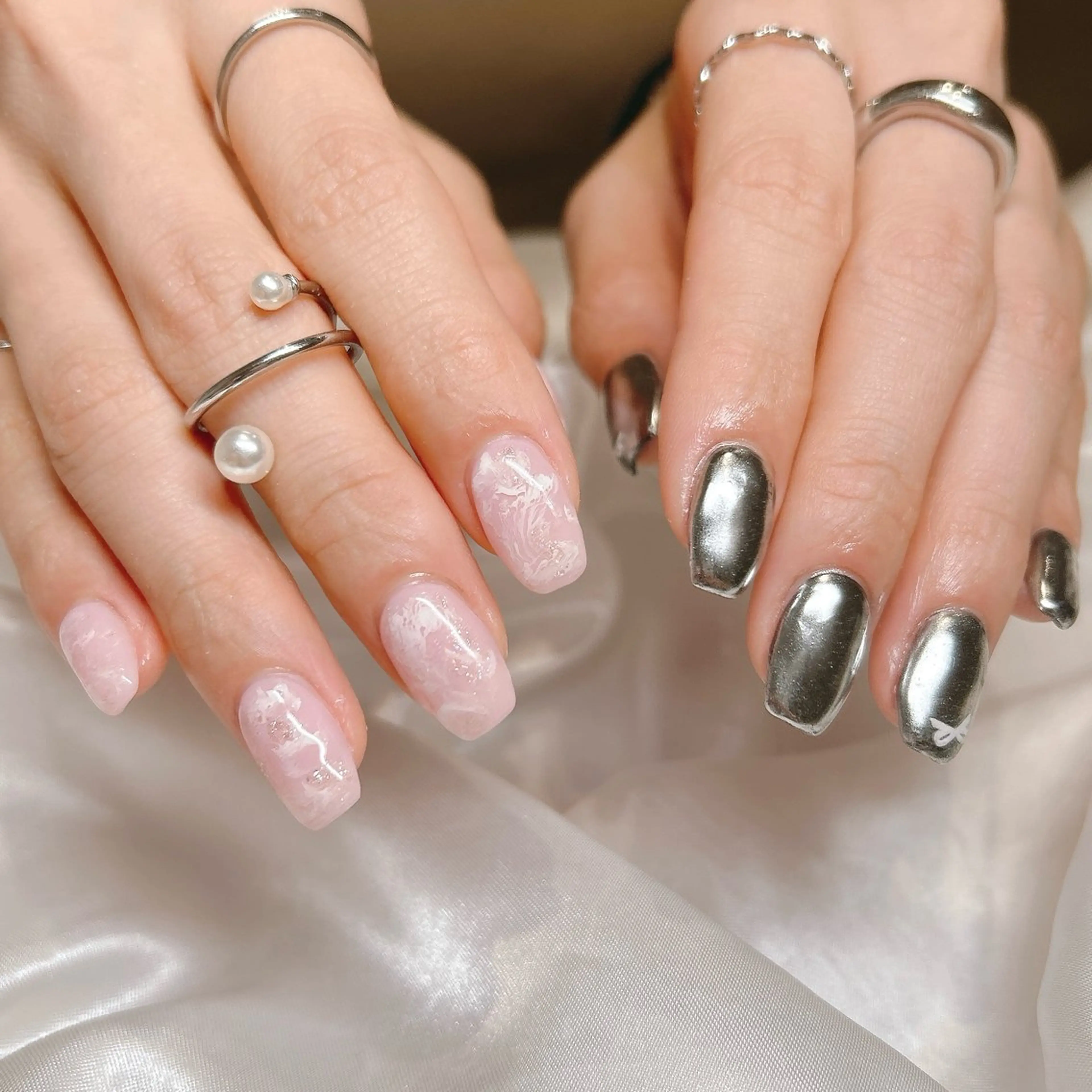 ネイル ニュアンスネイル ハンドネイル junna のぞいてねのネイルデザイン