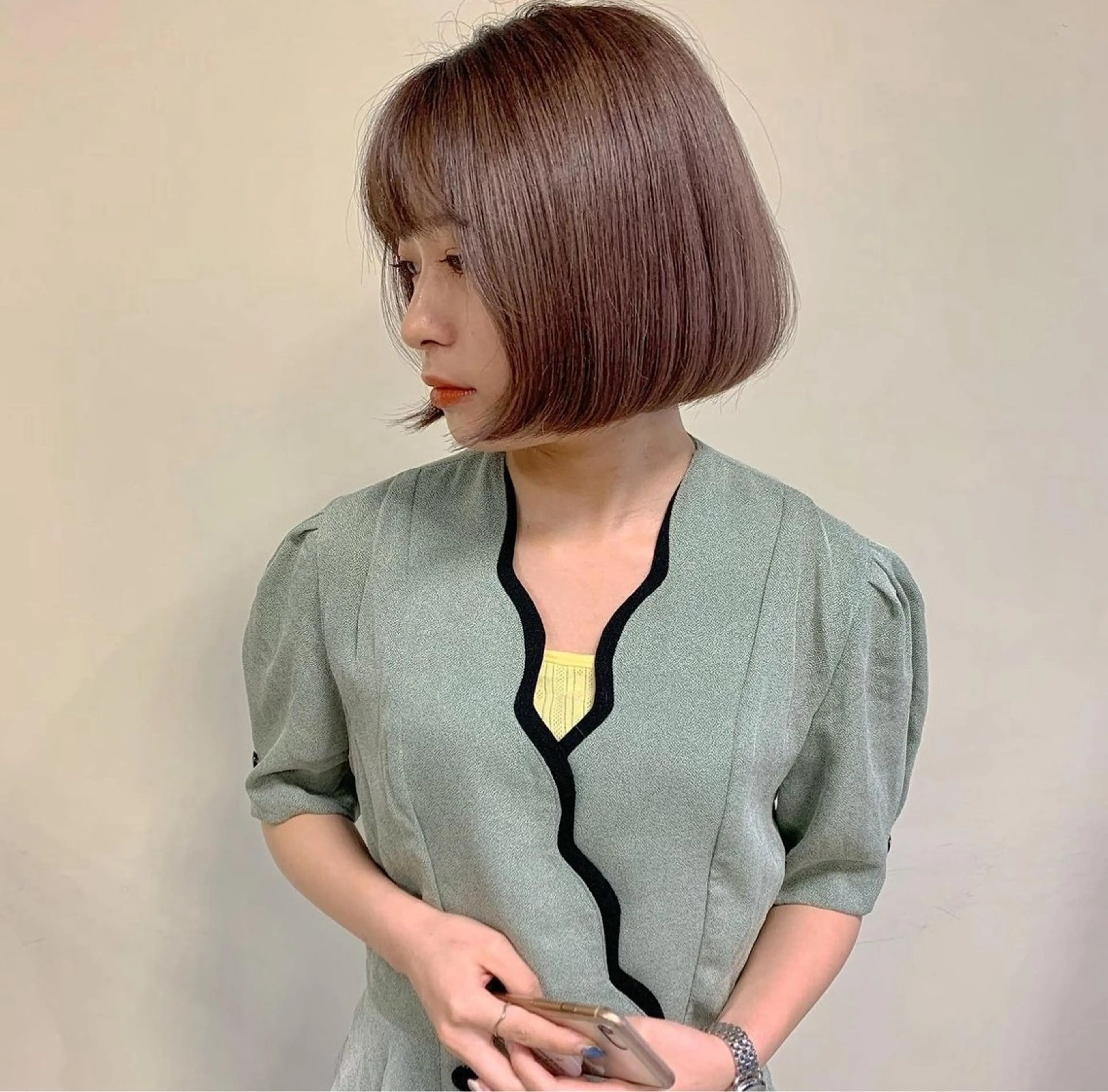 ショート カラー ブラウンカラー ナチュラルブラウン ヘアカラー 無料カット/ハイ トーンカラー/きらのヘアスタイル