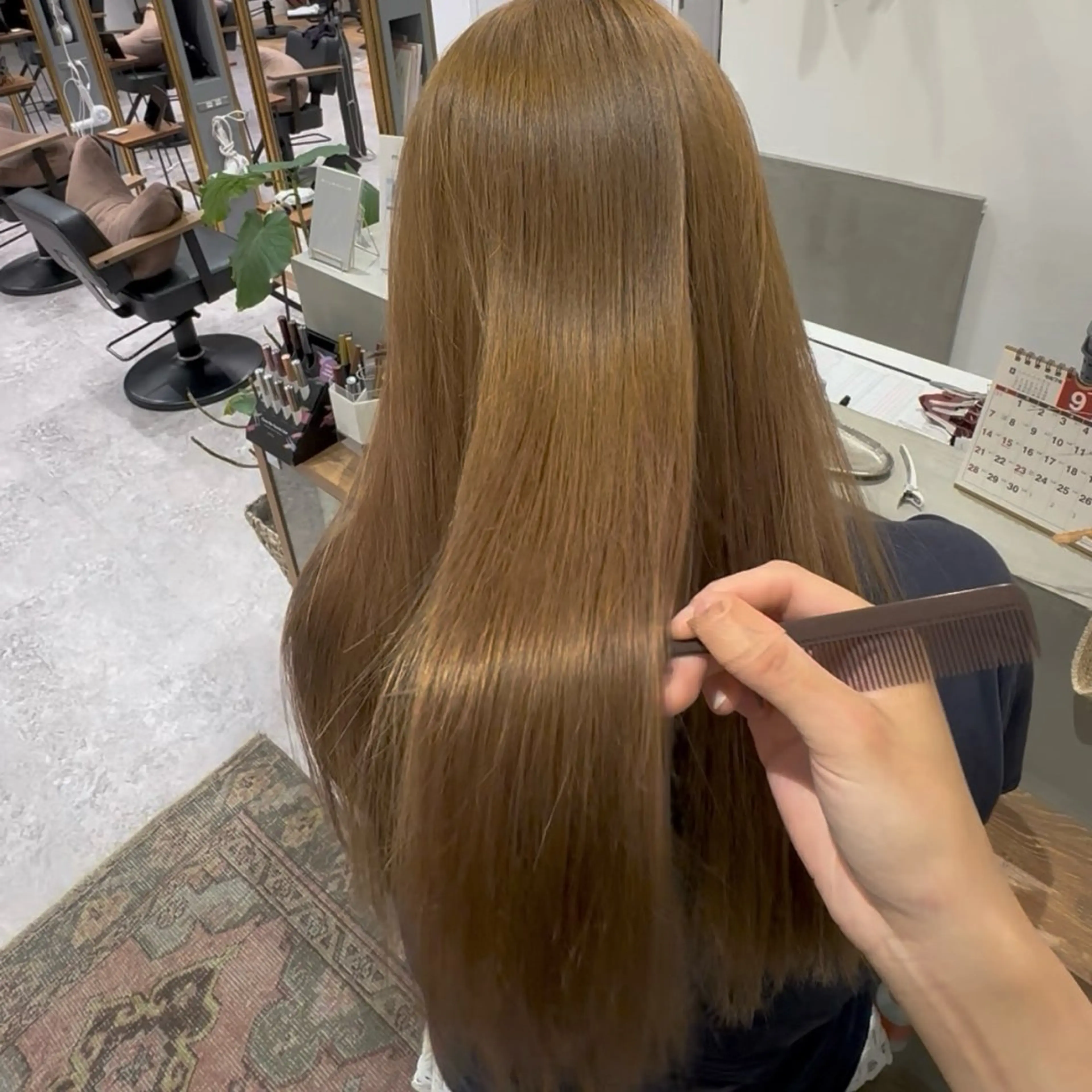 ロング 髪質改善 トリートメント トリートメント 透明感イルミナカラー ／寒色/MOMOKAのヘアスタイル