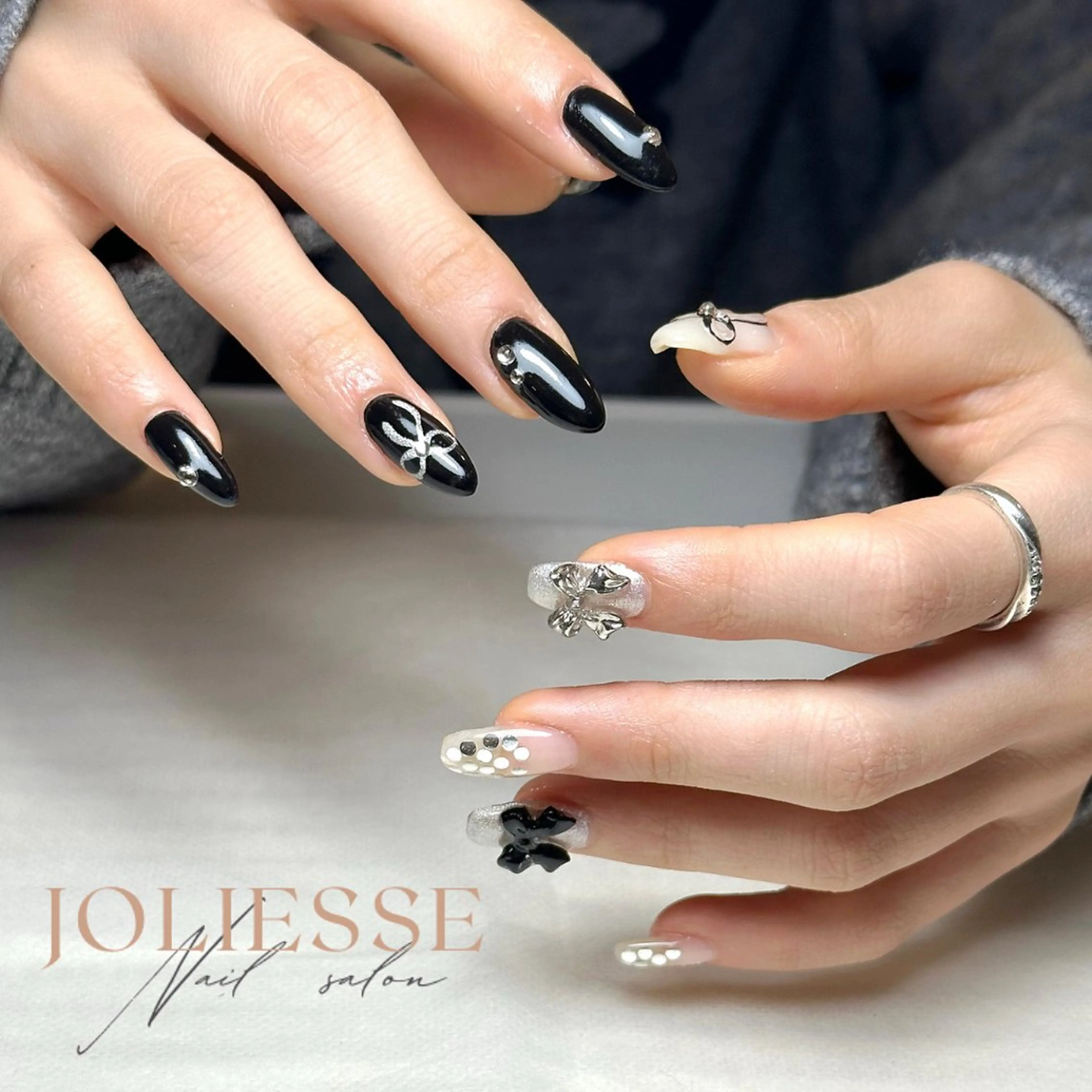 ネイル リボン joliesse【ジョリエス】所属・JOLIESSE Ayumiのネイルデザイン