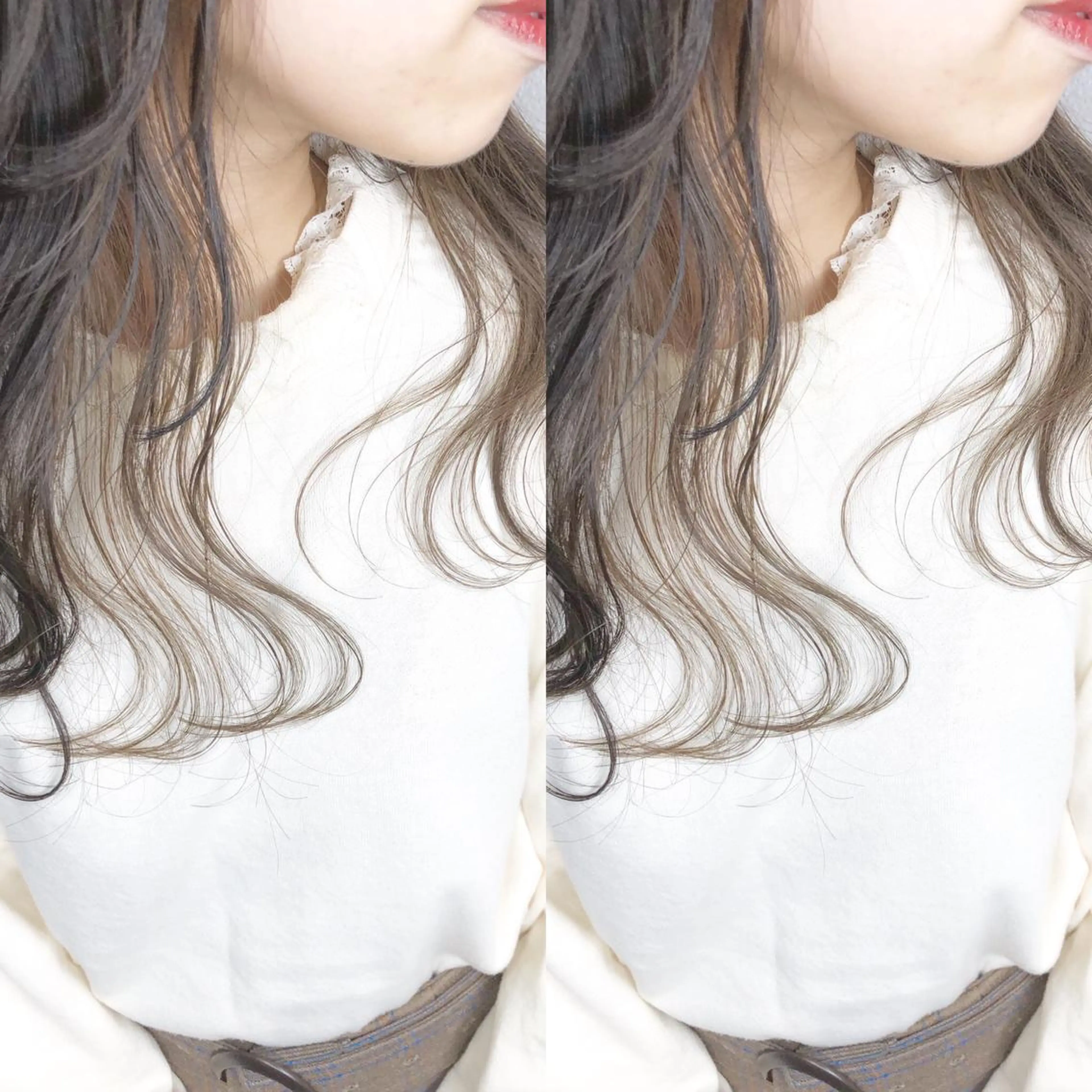 セミロング カラー ブリーチ インナーカラー しゅうさん🍝 麻田秀太郎のヘアスタイル