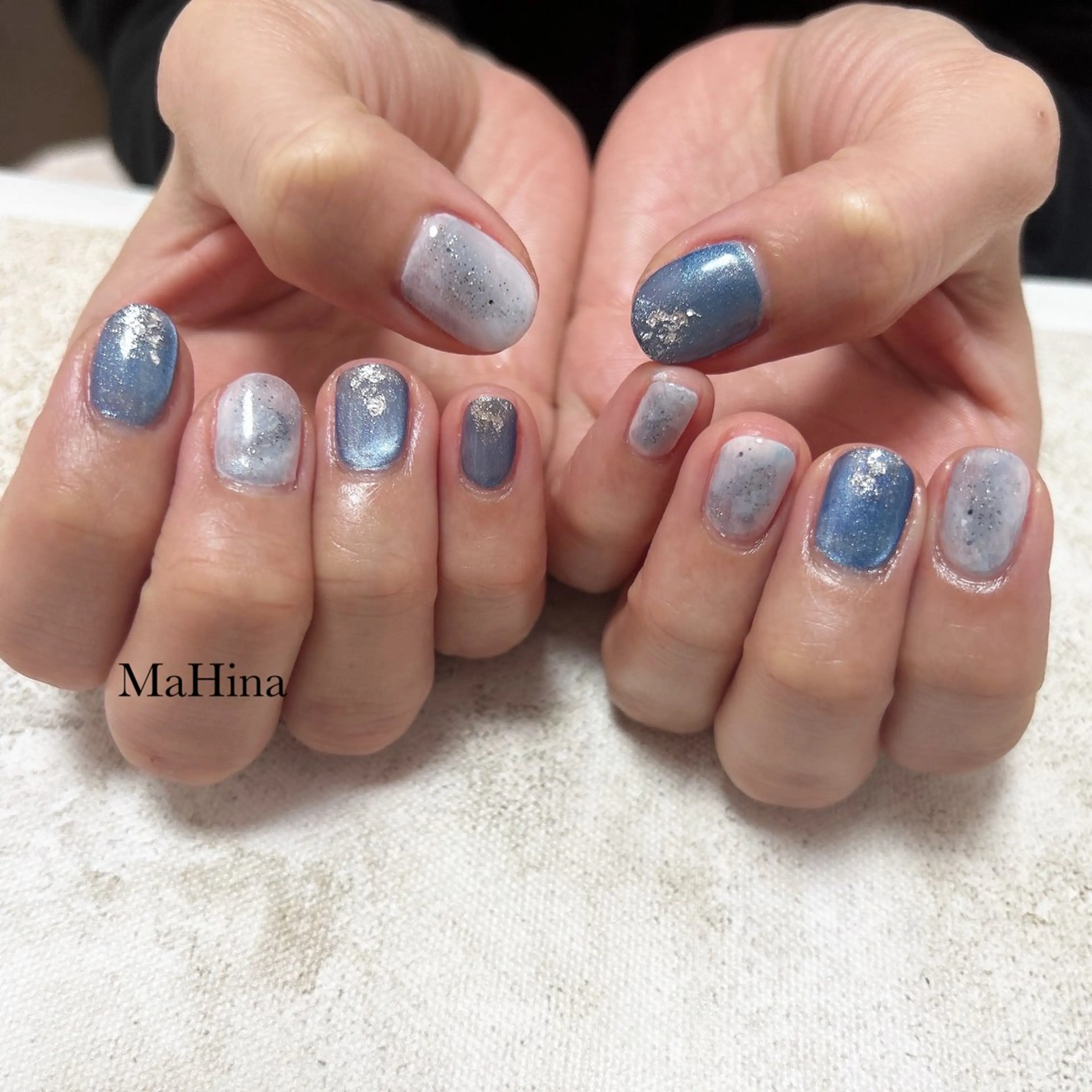 ネイル ジェルネイル マグネットネイル ニュアンスネイル 春ネイル ハンドネイル Healing Salon...MaHina(マヒナ)所属・MaHina🌙 salonのネイルデザイン