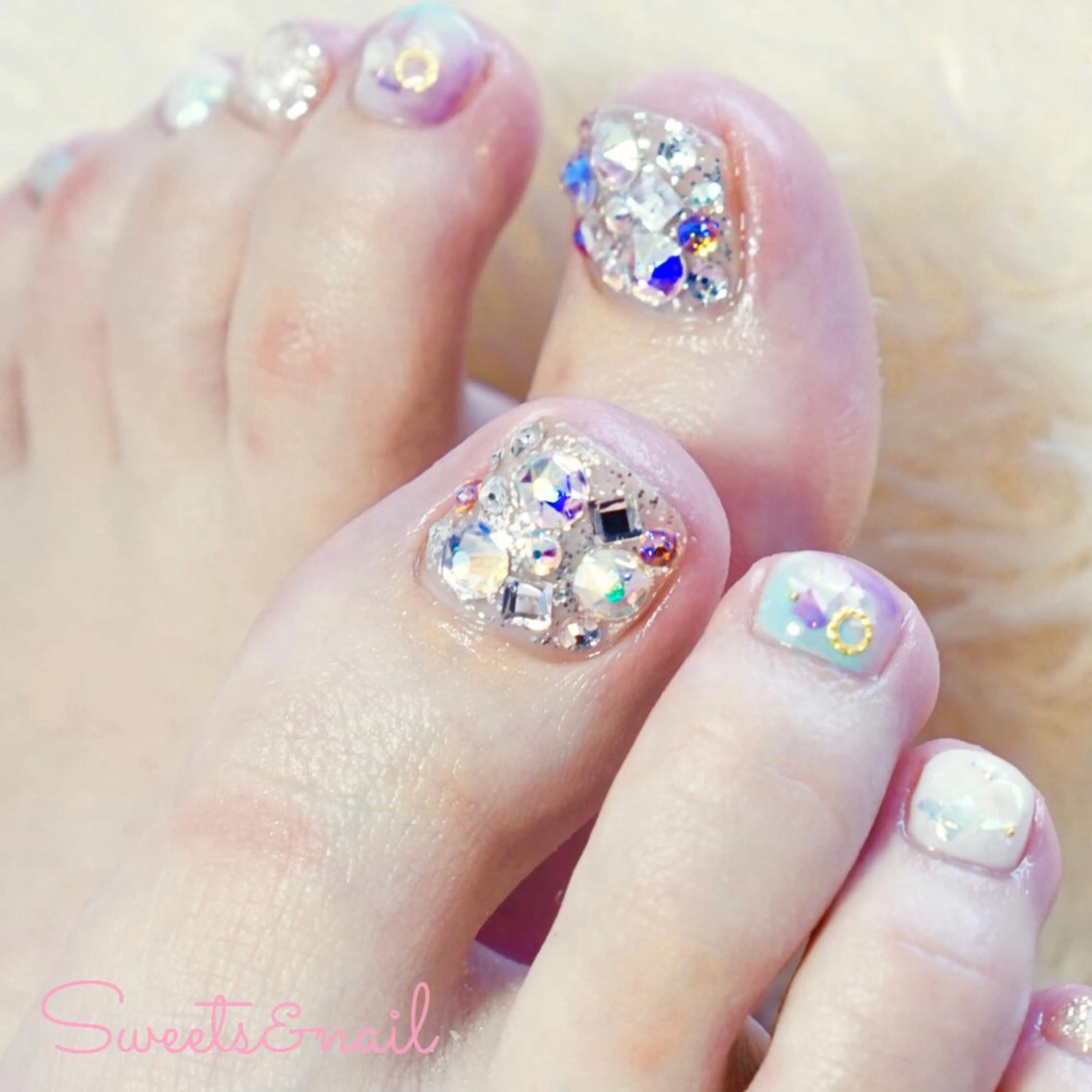 ネイル フットネイル キラキラネイル Sweets＆ nail みなこのネイルデザイン