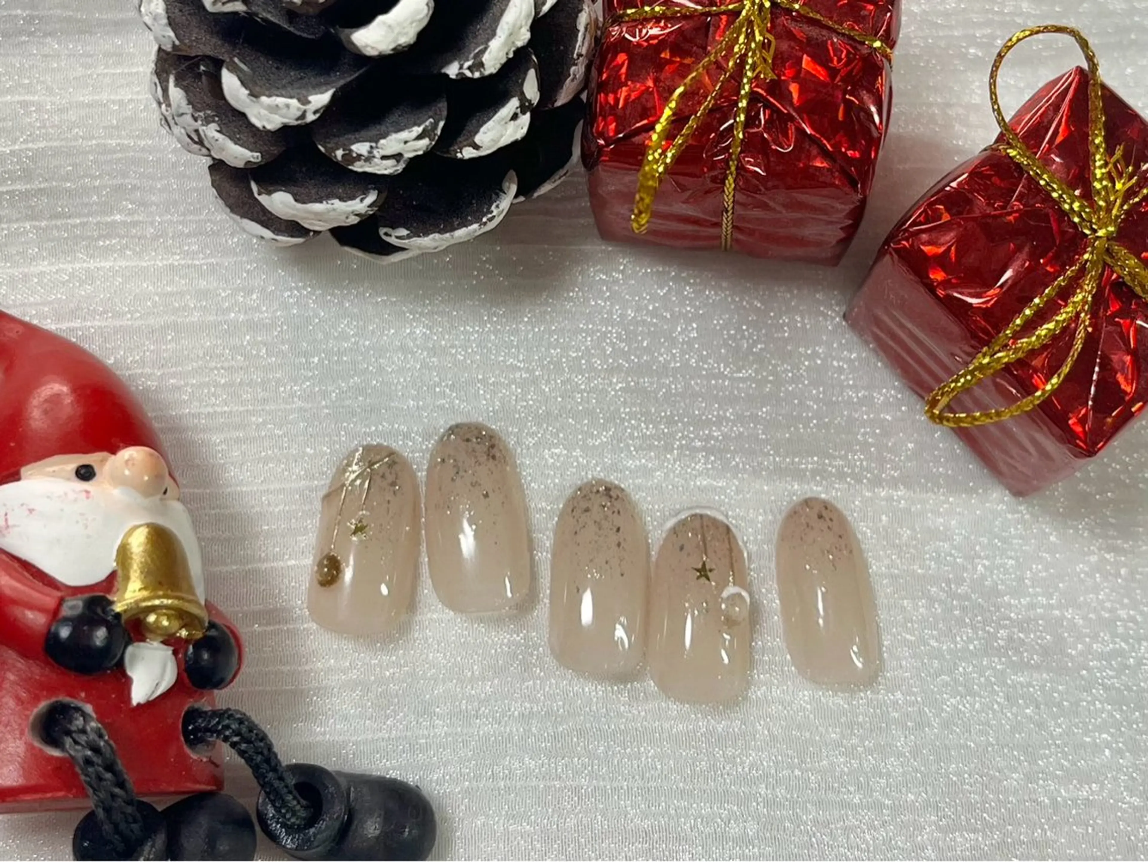 ネイル ジェルネイル パラジェル 冬ネイル クリスマス kiki nail 二子玉川のネイルデザイン