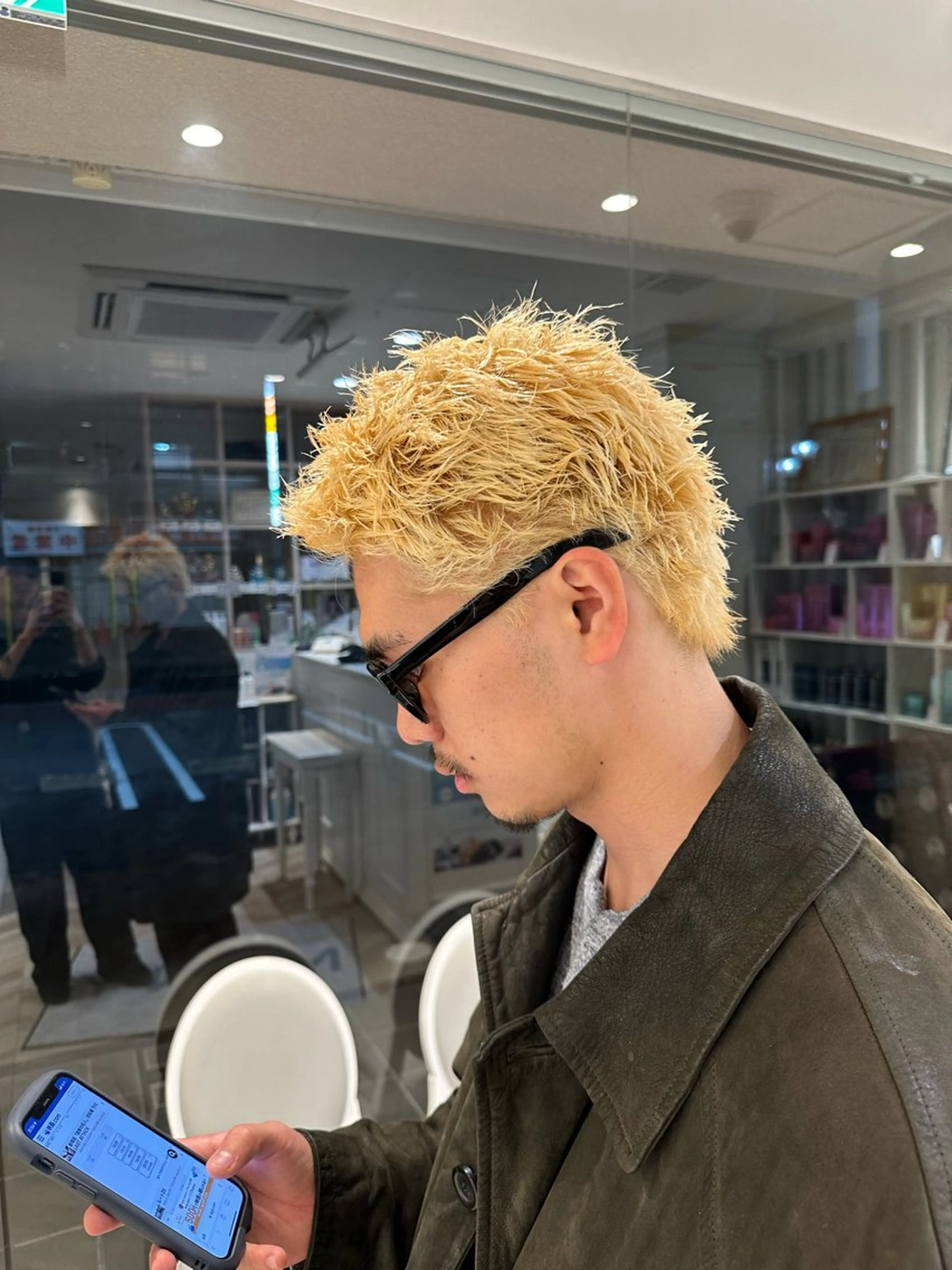 ショート カラー パーマ メンズ カット パーマ メンズパーマ/ スパイキー/神田正紀のヘアスタイル