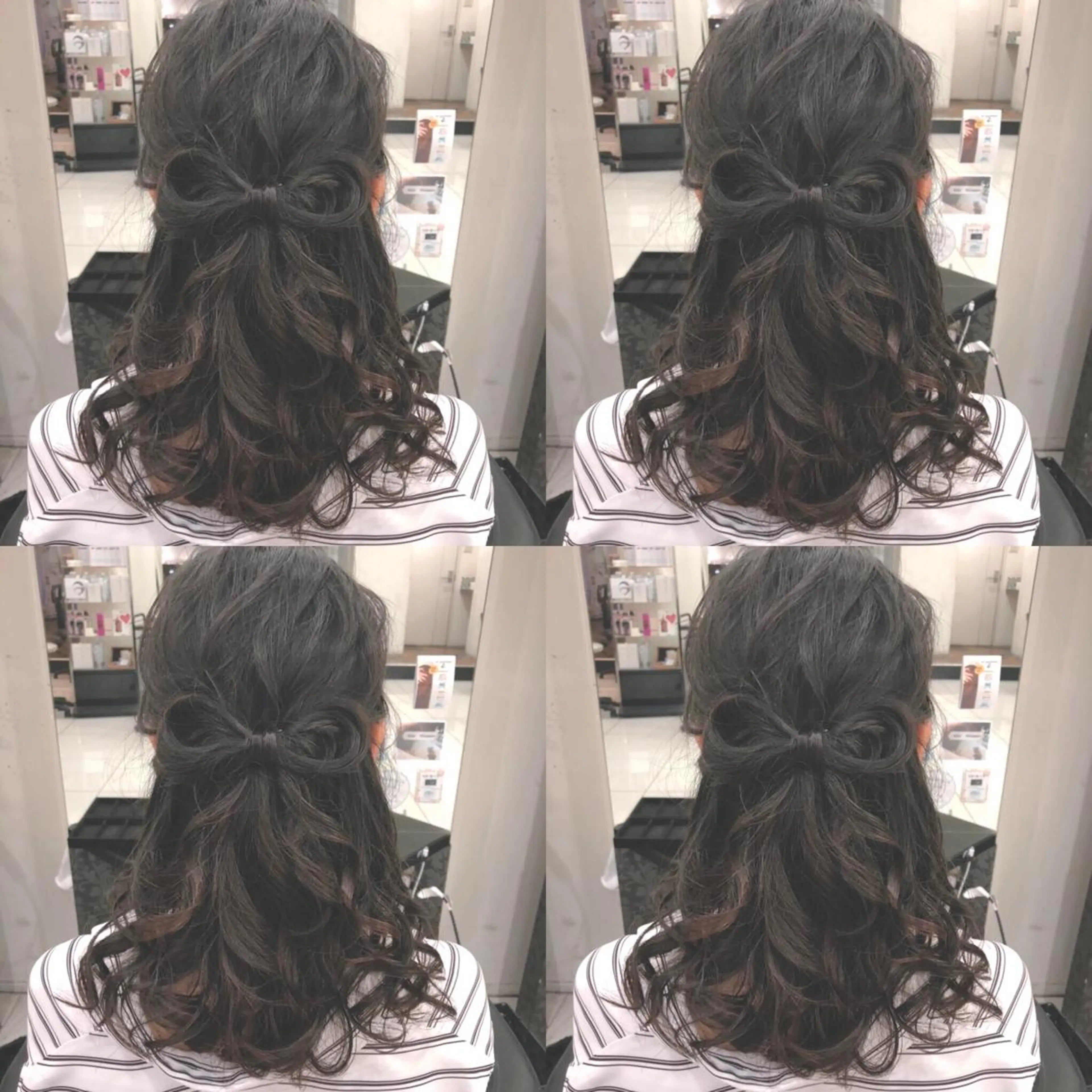 ミディアム ヘアアレンジ ハーフアップ ヘアセット 🌷MAYU 🌷のヘアスタイル