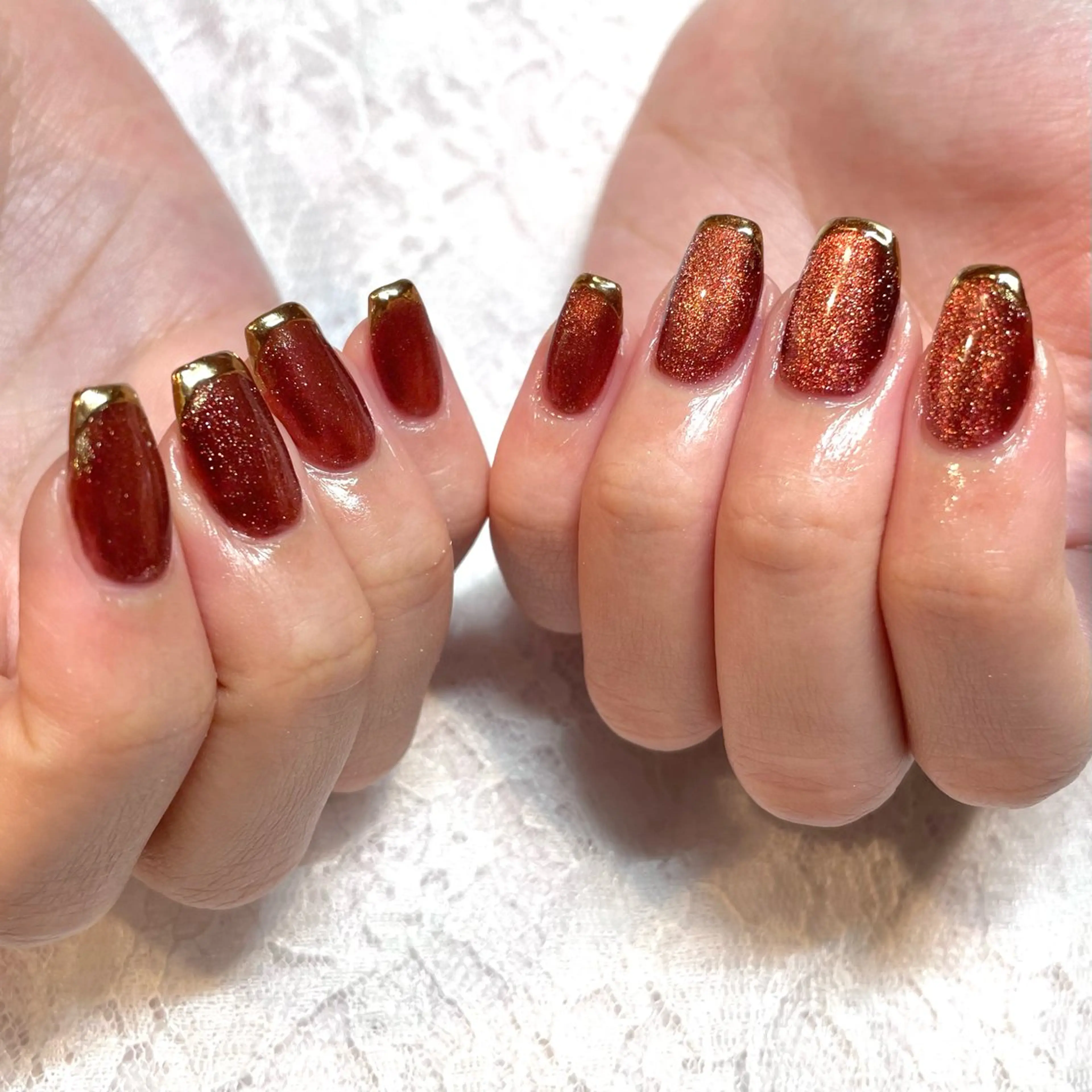 ネイル ジェルネイル マグネットネイル ミラーネイル ハンドネイル Nail ヌシん家 AKANEのネイルデザイン