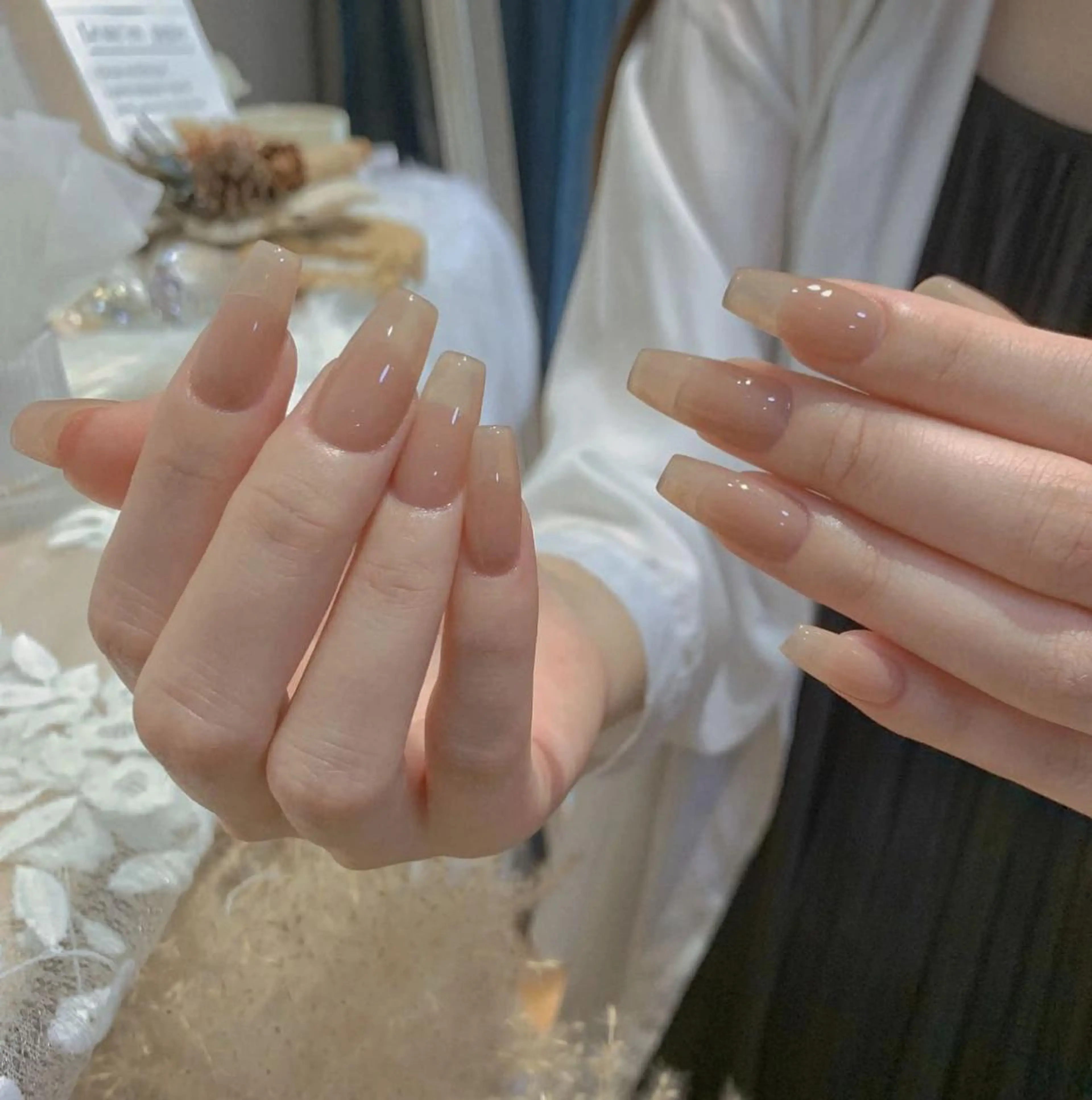 ネイル 長さ出し マグネットネイル ワンカラーネイル ネイルチップ Queens マオのネイルデザイン