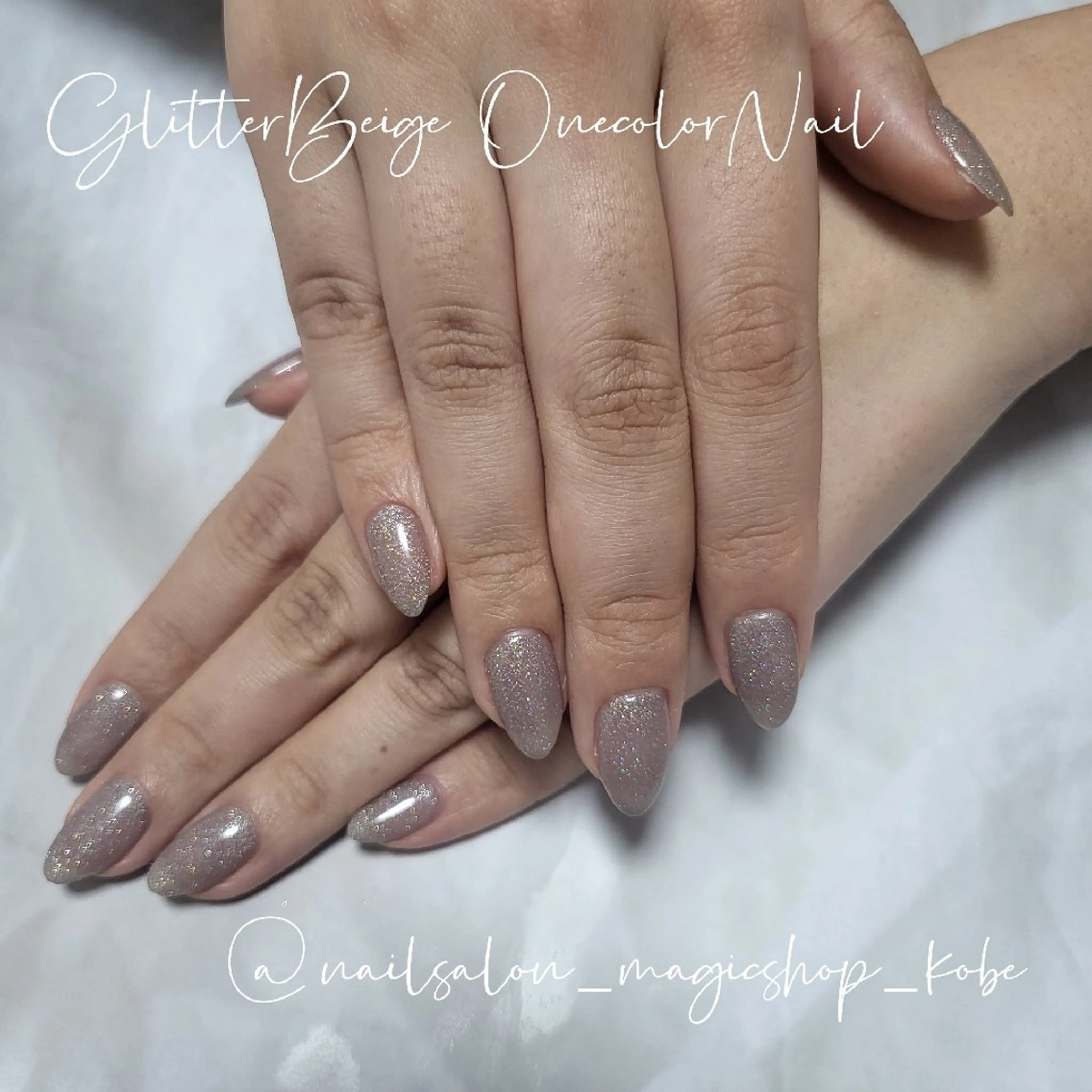 ネイル ジェルネイル ラメ(グリッター) ワンカラーネイル ソフトジェル ハンドネイル Nailsalon MagicShopのネイルデザイン
