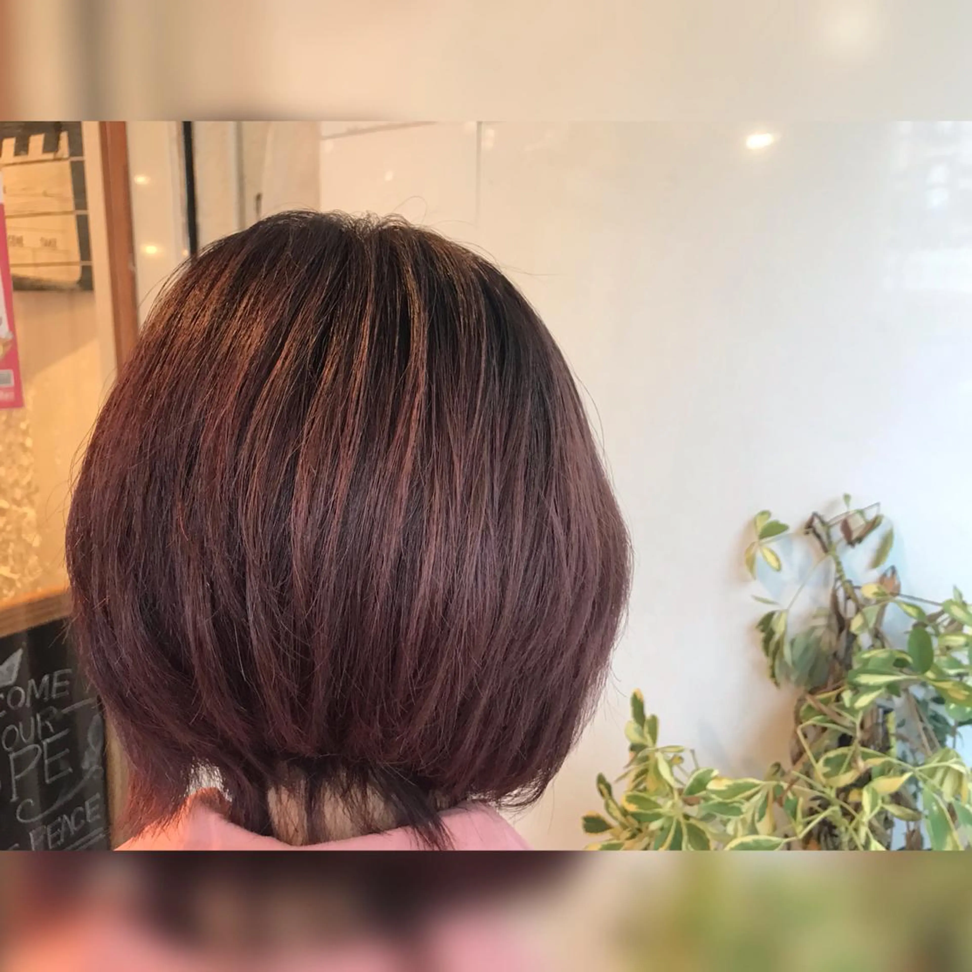 ショート カラー ブラウンカラー レッドカラー レッドブラウン マイ 【川口】のヘアスタイル