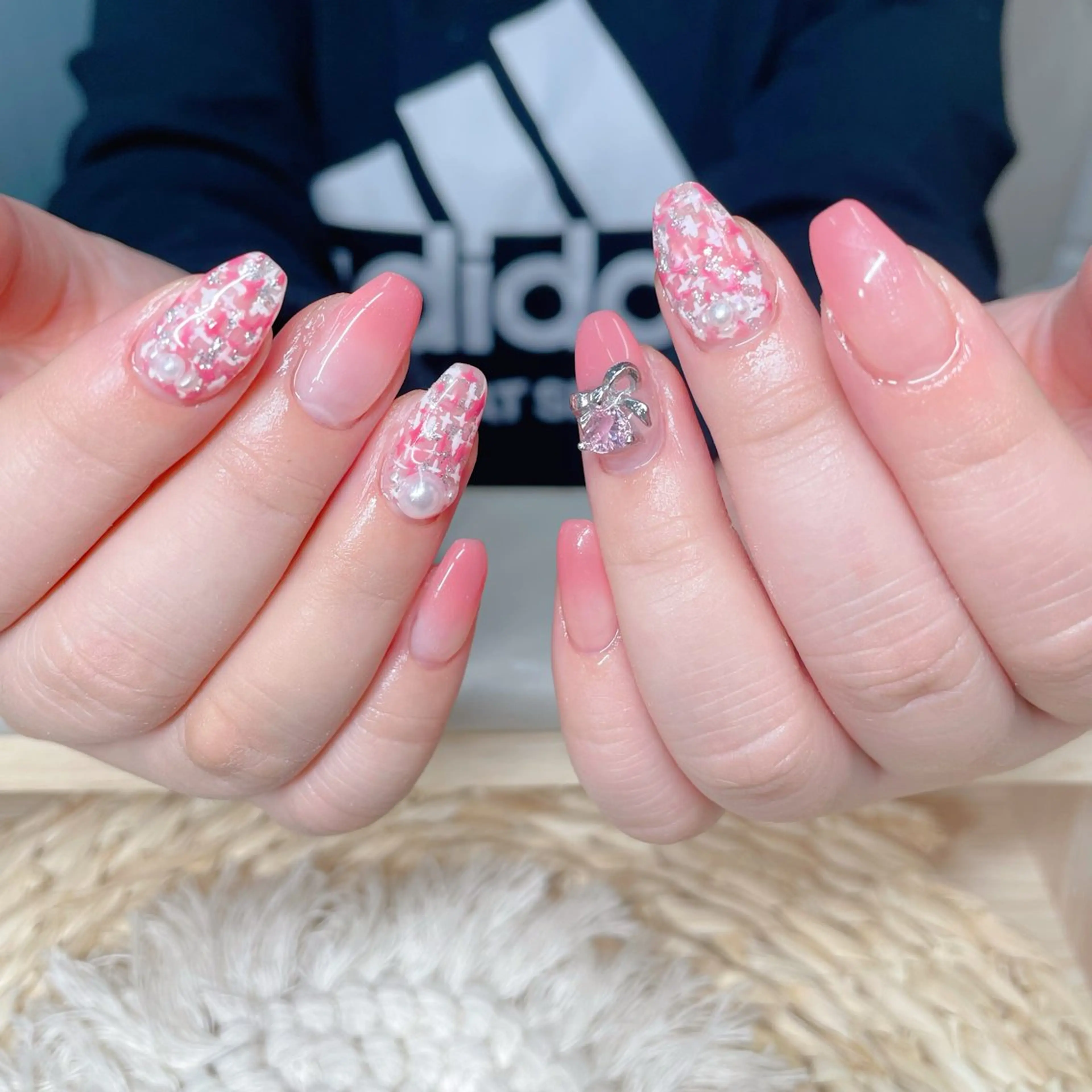 ネイル グラデーション 持ち込み ツイードネイル Orchid Nailのネイルデザイン