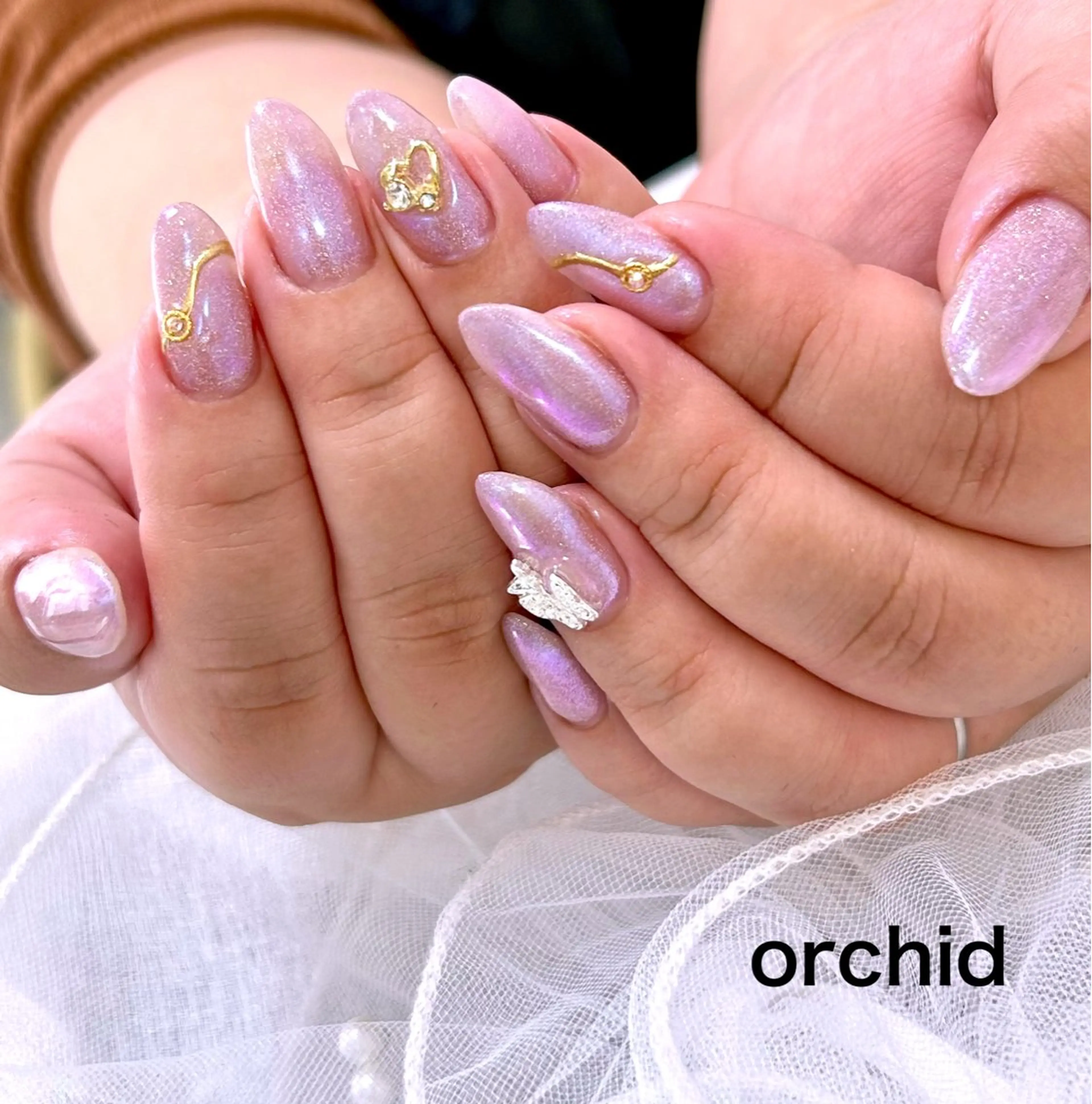 ネイル ハンドネイル orchid ♡オーキッドのネイルデザイン