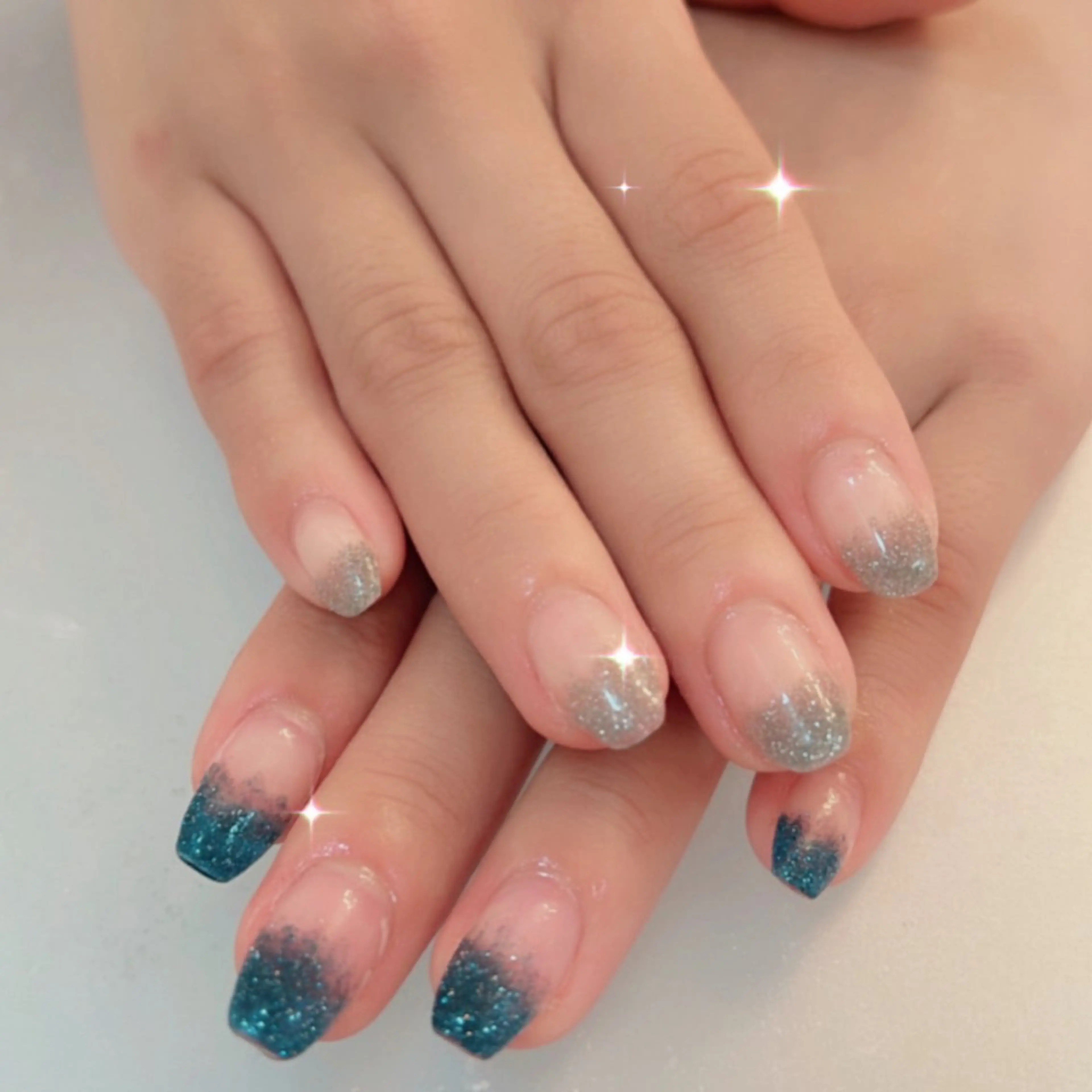 ネイル グラデーション ラメ(グリッター) ラメグラデーション CherieNail 💗manaのネイルデザイン