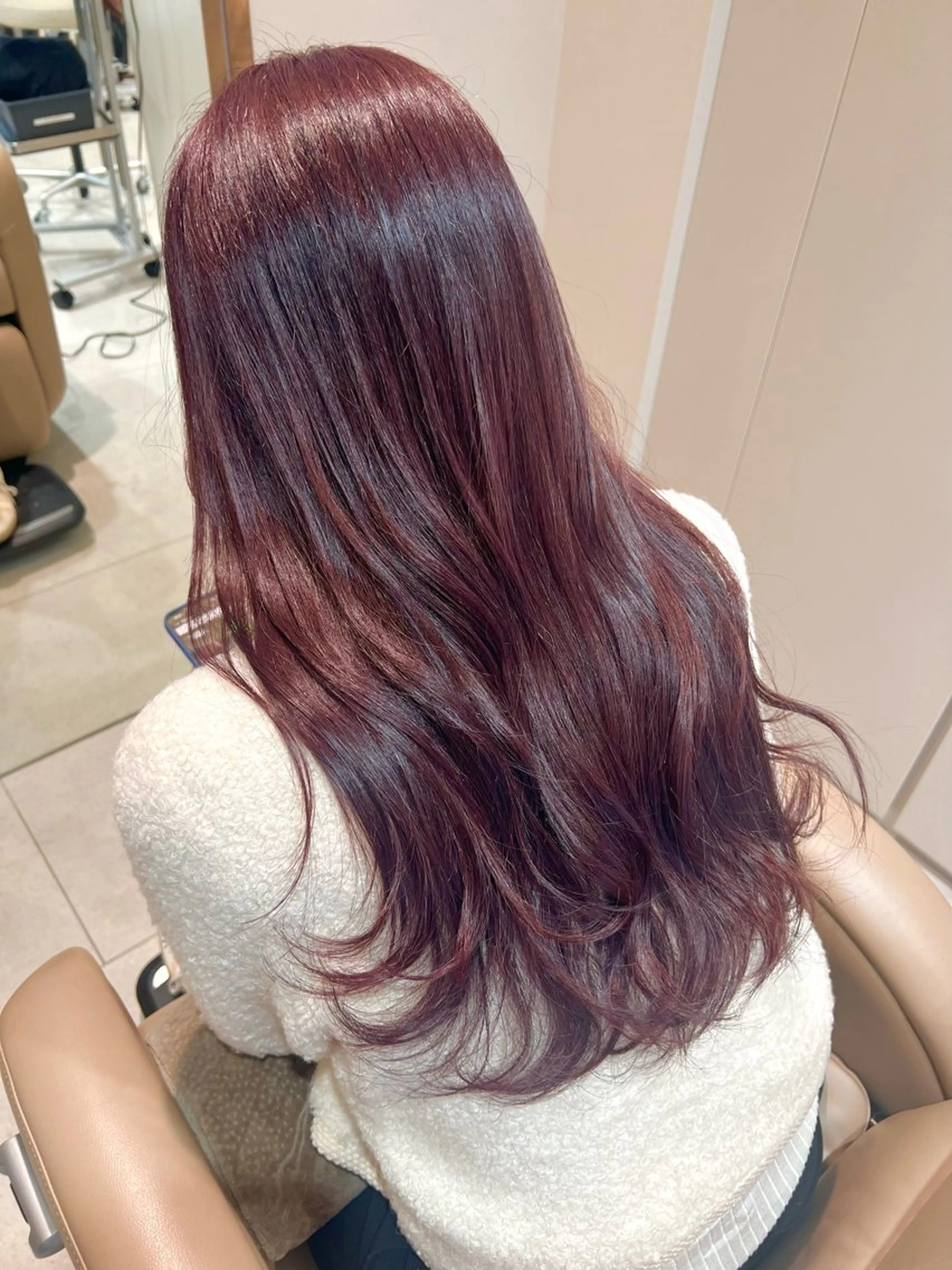 ロング カット ヘアカラー トリートメント 酸性ストレート/ブリ ーチなし/中村 匠のヘアスタイル