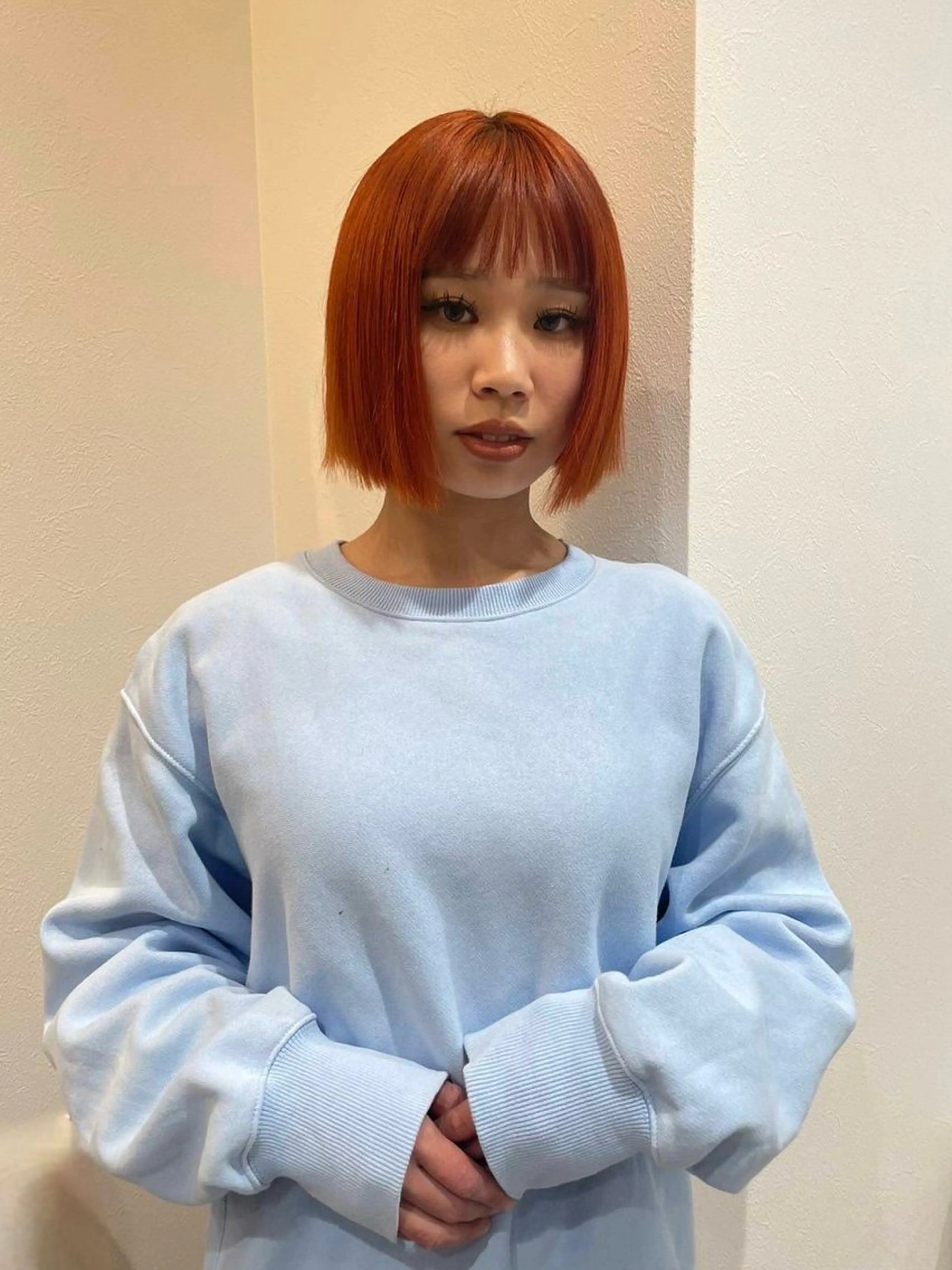 ショート カラー オン眉 ofF élua所属・もりしま あやかのヘアスタイル