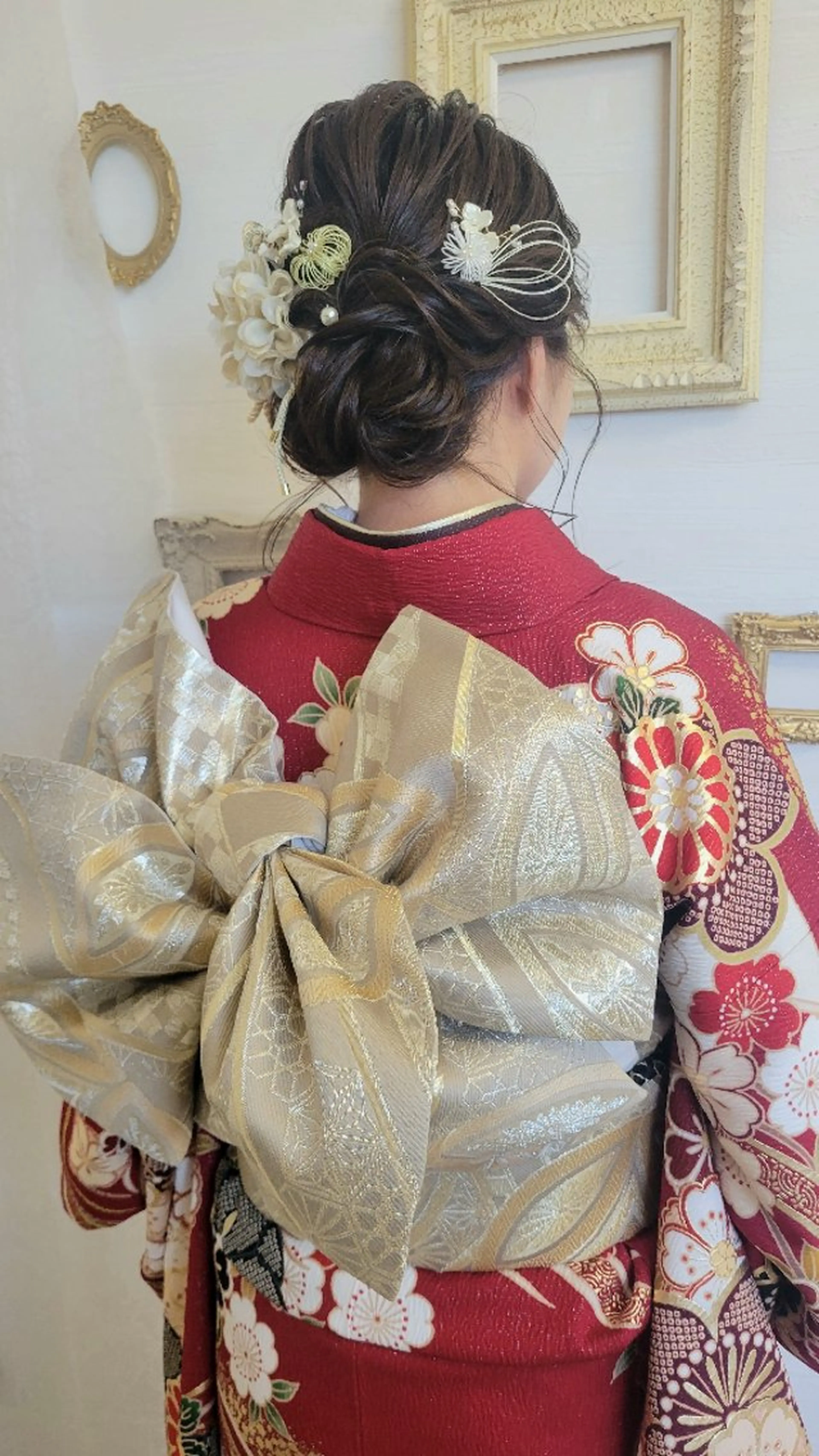 【成人式当日】  振袖着付け&ヘアセット  ⚠️お時間は先着順となりますので、まずはご相談くださいの写真