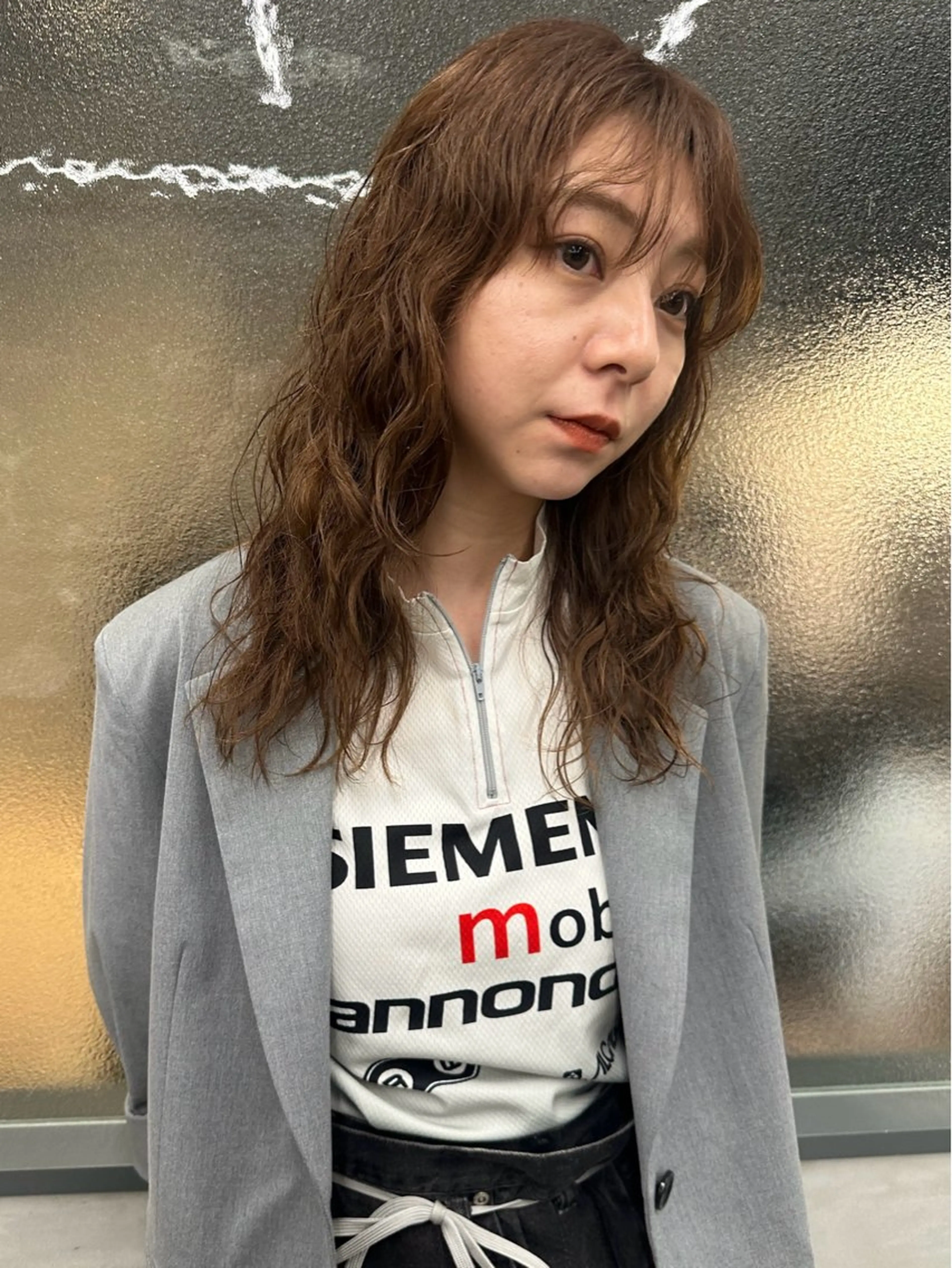 セミロング パーマ お悩み解決パーマ hana🩰のヘアスタイル