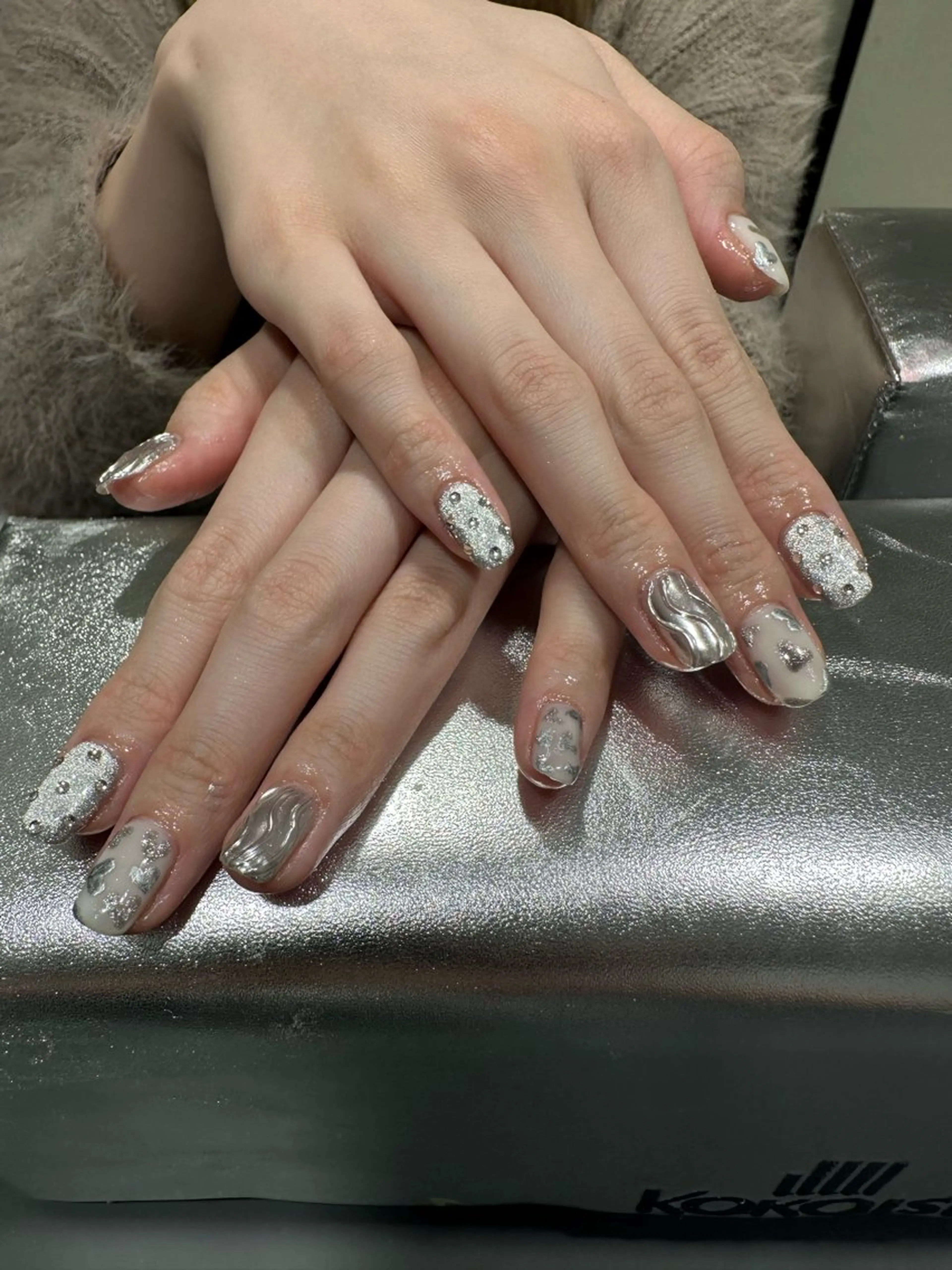 ネイル ハート マグネットネイル 中西 美羽のネイルデザイン