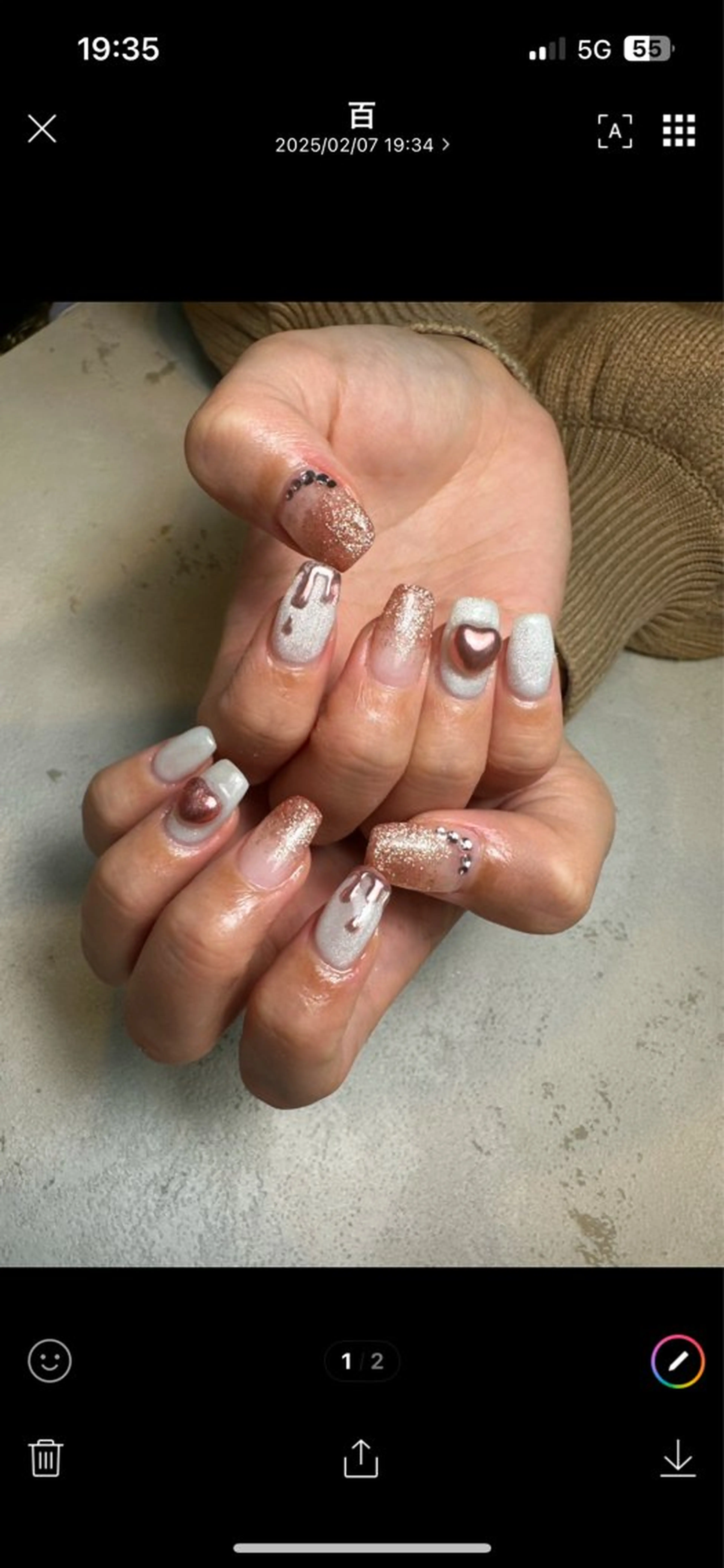 ネイル バレンタイン ネイルサロンmuumii所属・東十条muumii ネイルまつ毛のネイルデザイン