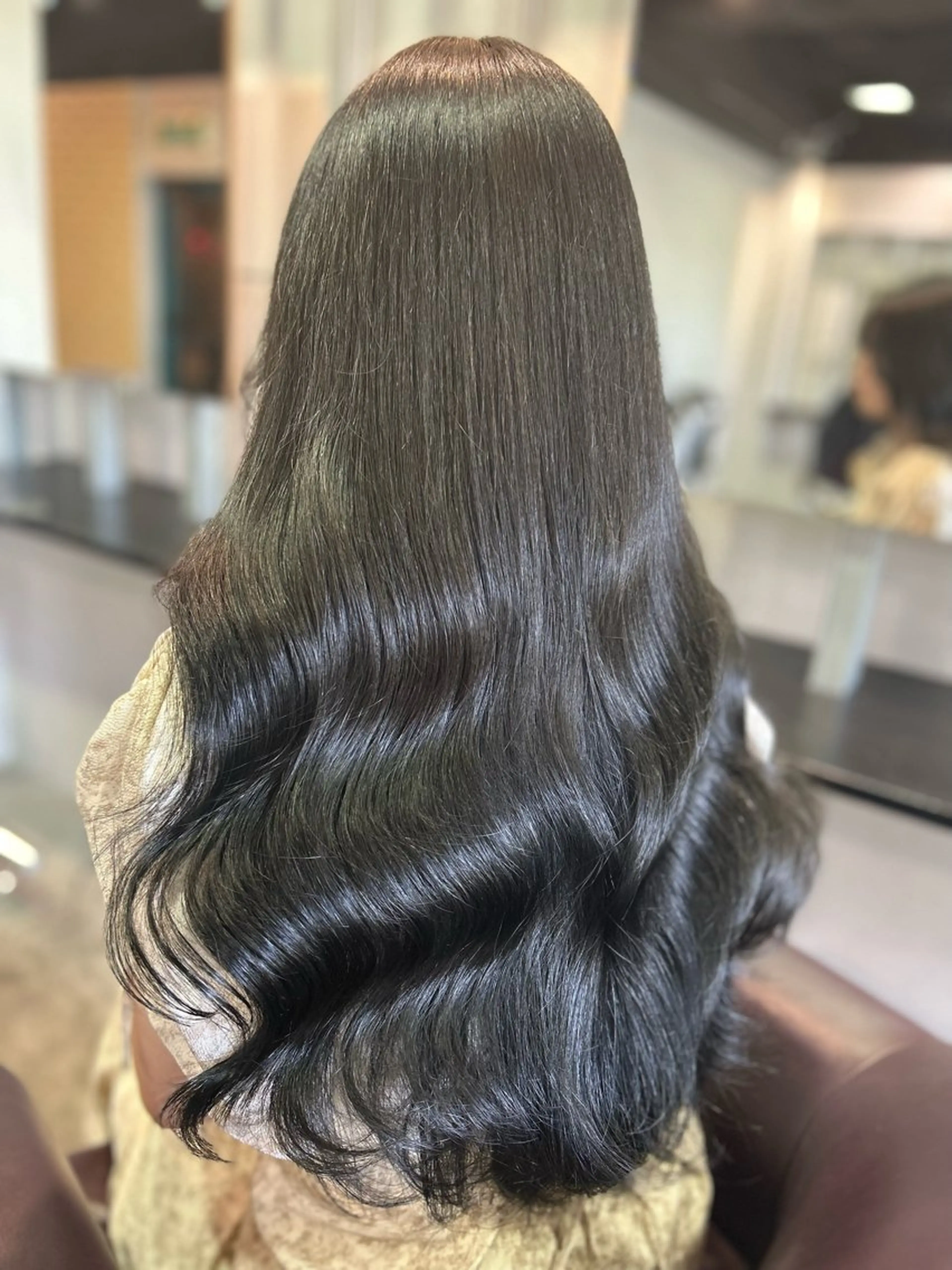 ロング カラー ブルーカラー ブルージュ トリートメント カット ヘアカラー トリートメント グレージュカラー🤎 mai🤎のヘアスタイル