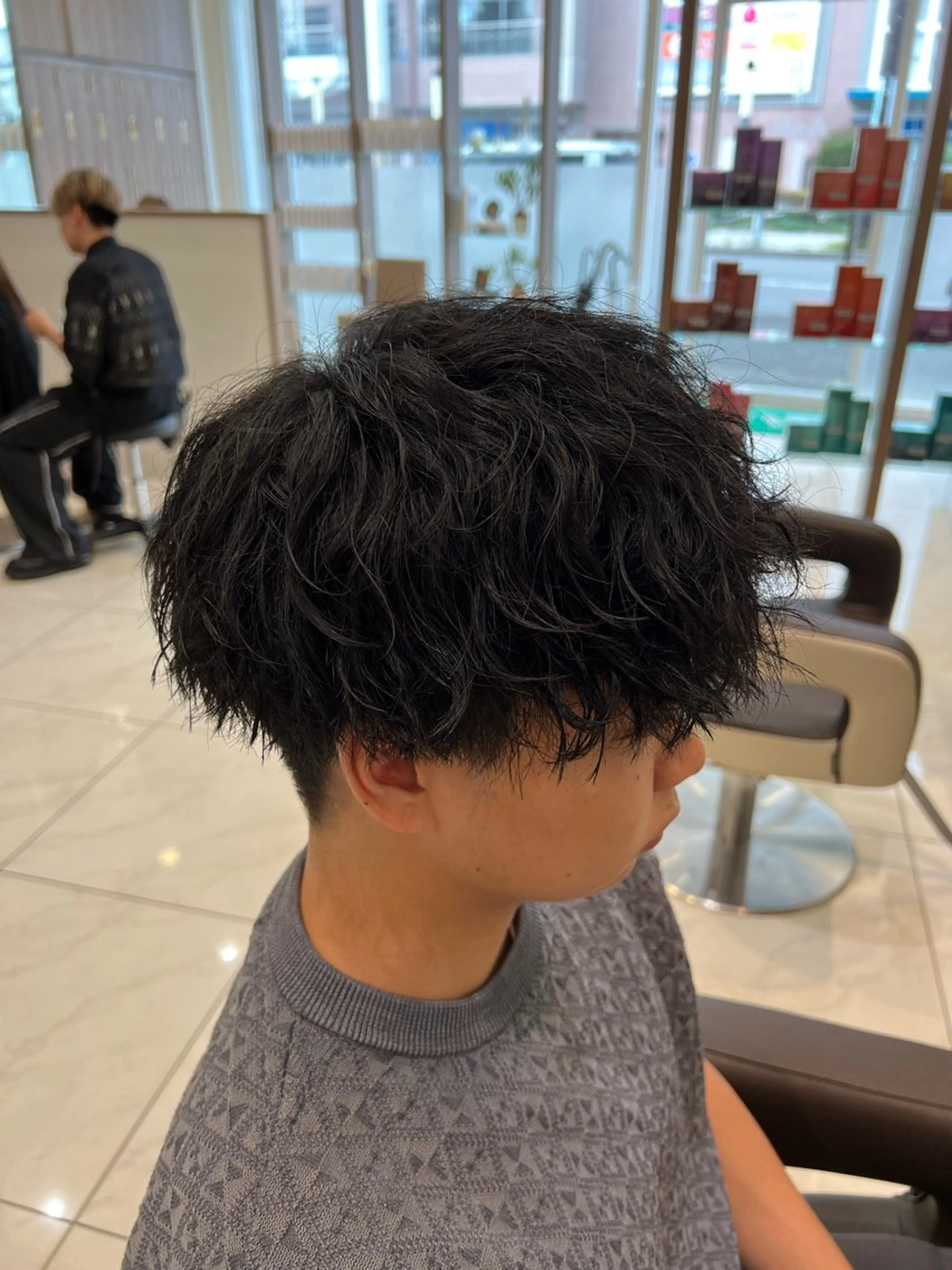 ショート パーマ メンズ 🕯コバ/レイヤー/ 透明感/縮毛🕯のヘアスタイル