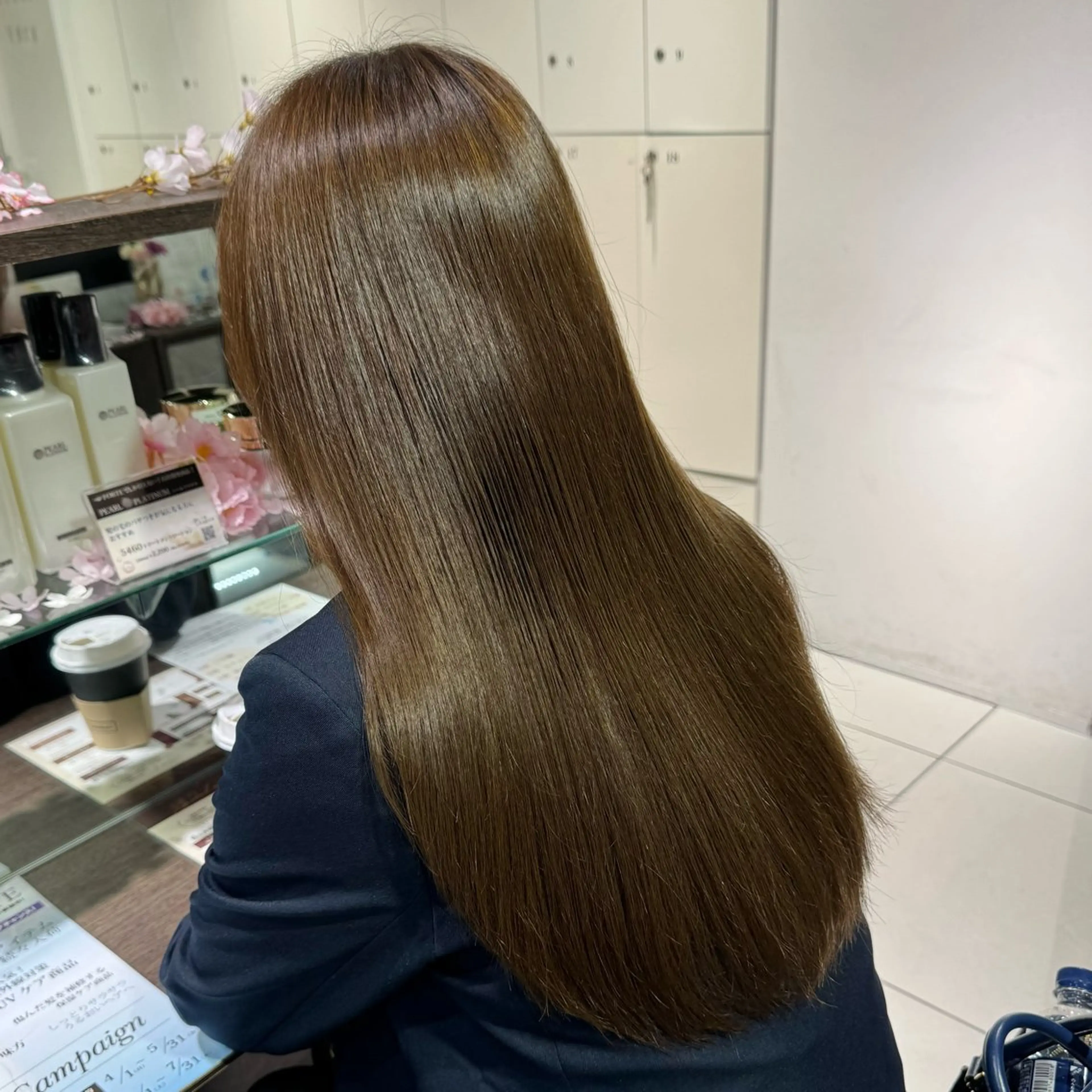 ロング カラー ヘアアレンジ ヘアカラー ブリーチなしカラー /ベージュ/安形翔のヘアスタイル