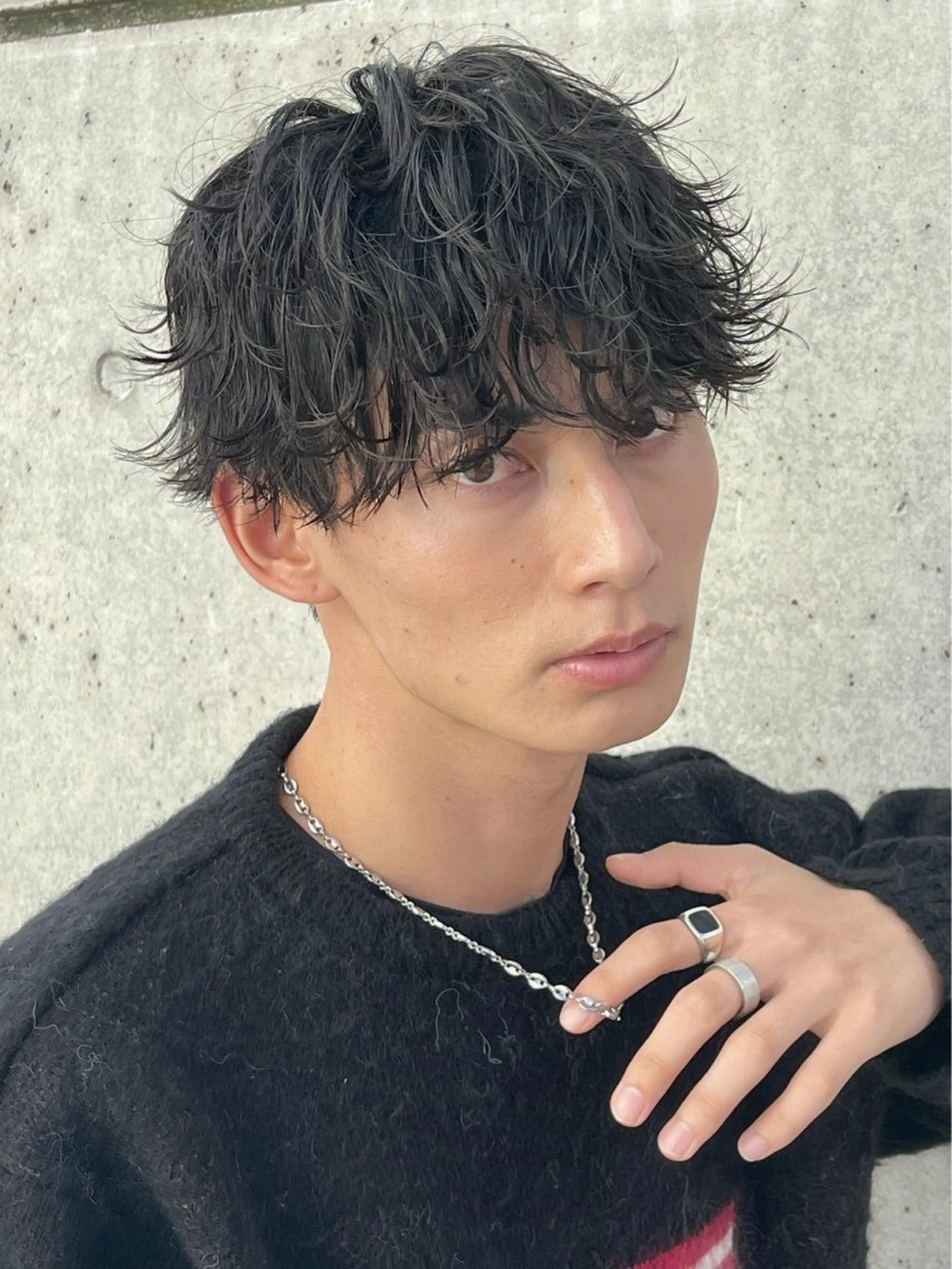 パーマ メンズ 古川 颯馬のヘアスタイル