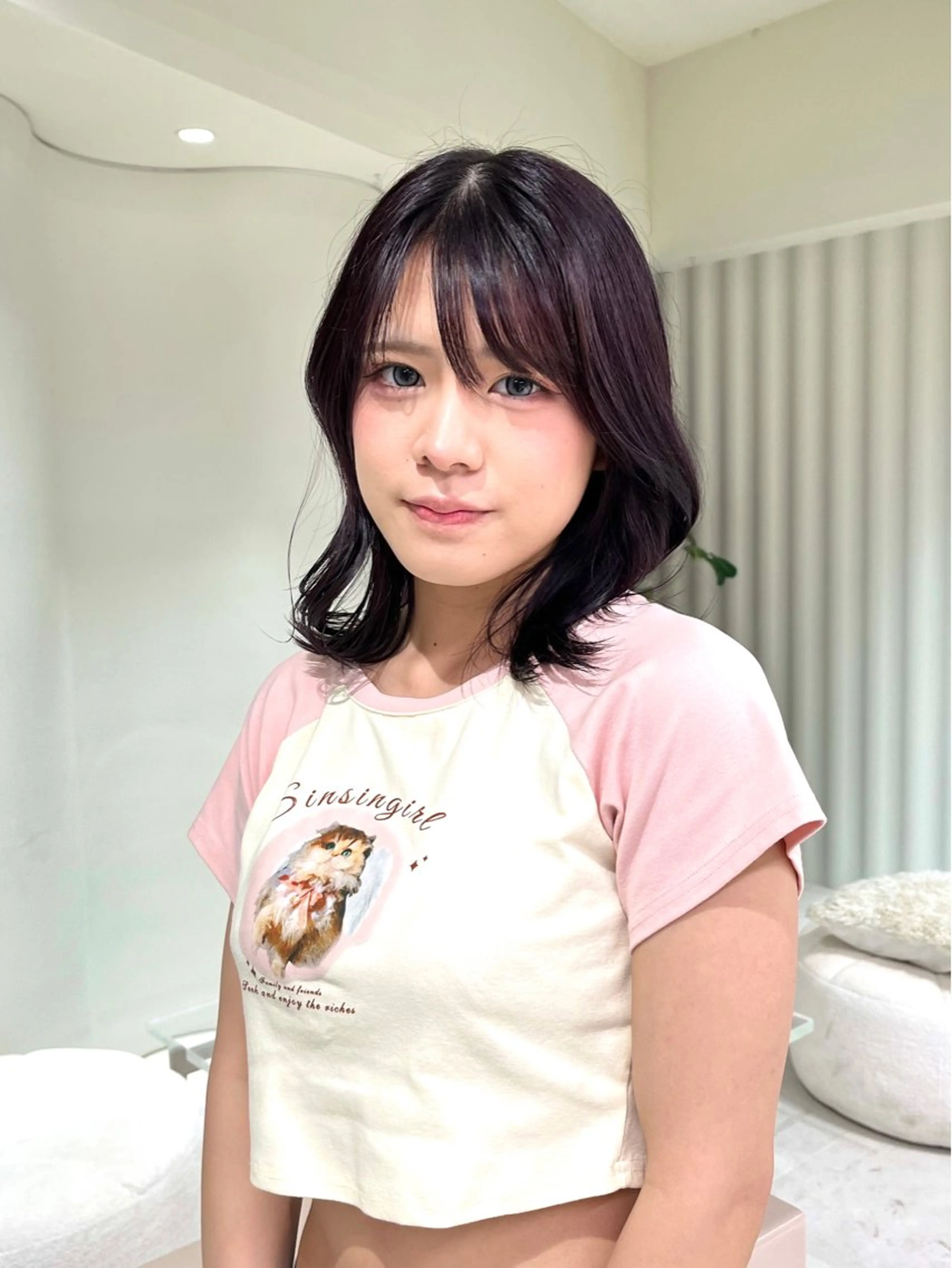 ミディアム カラー ラベンダーカラー ヘアカラー aoi 🪐keen立川のヘアスタイル